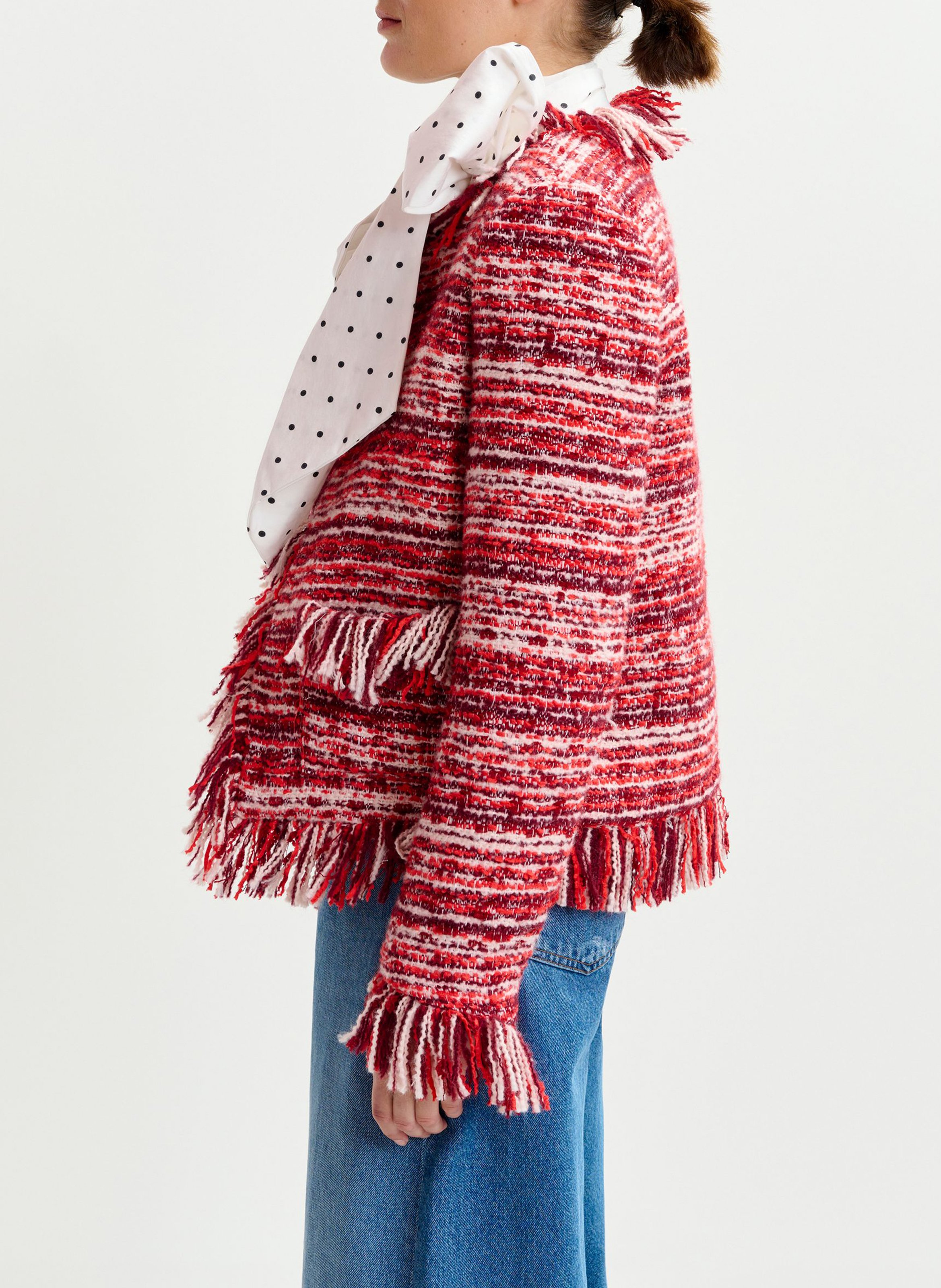 Veste col rond iskra ESSENTIEL ANTWERP Rouge