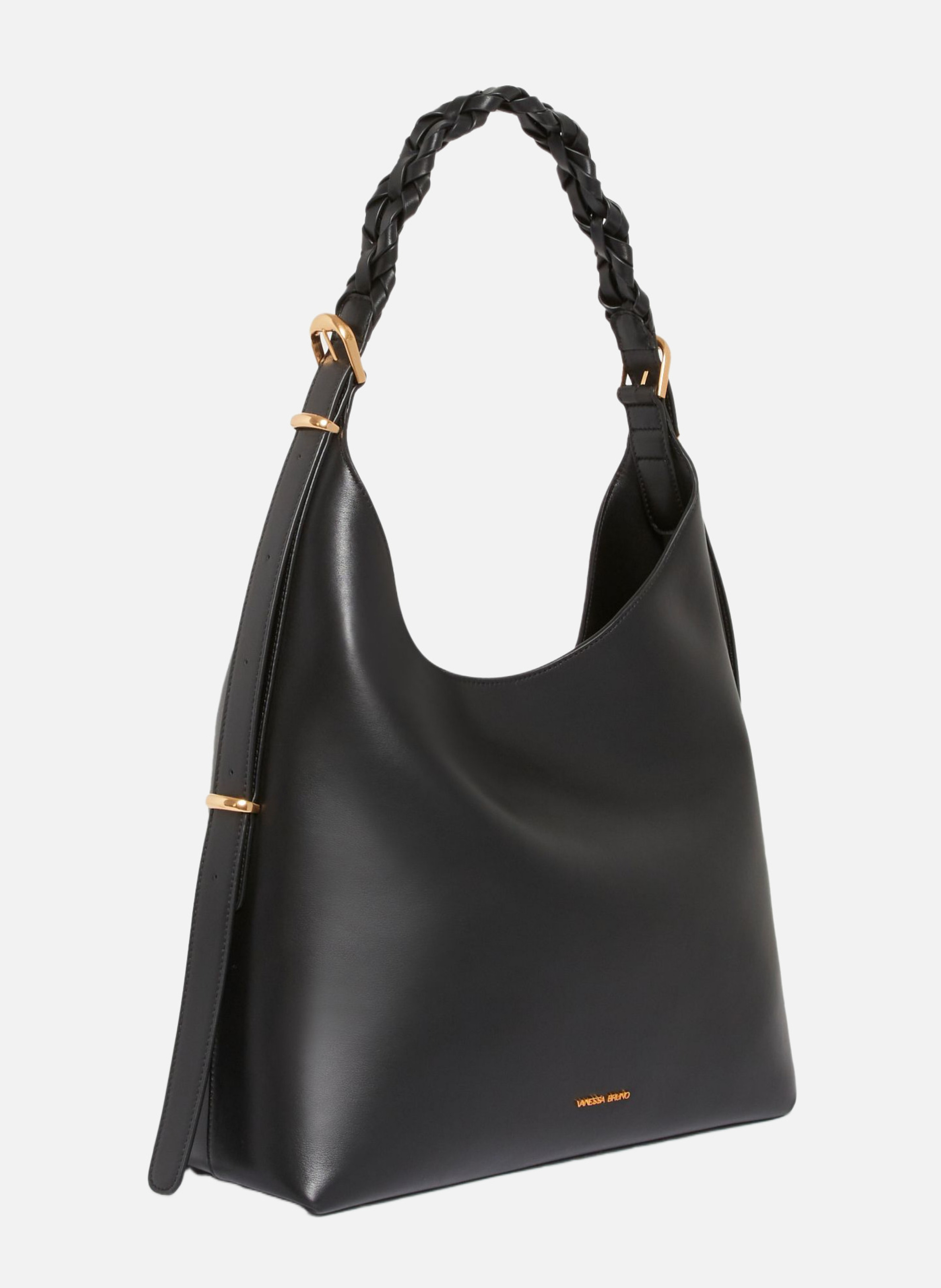 Sac Hobo Jess en cuir lisse VANESSA BRUNO Noir
