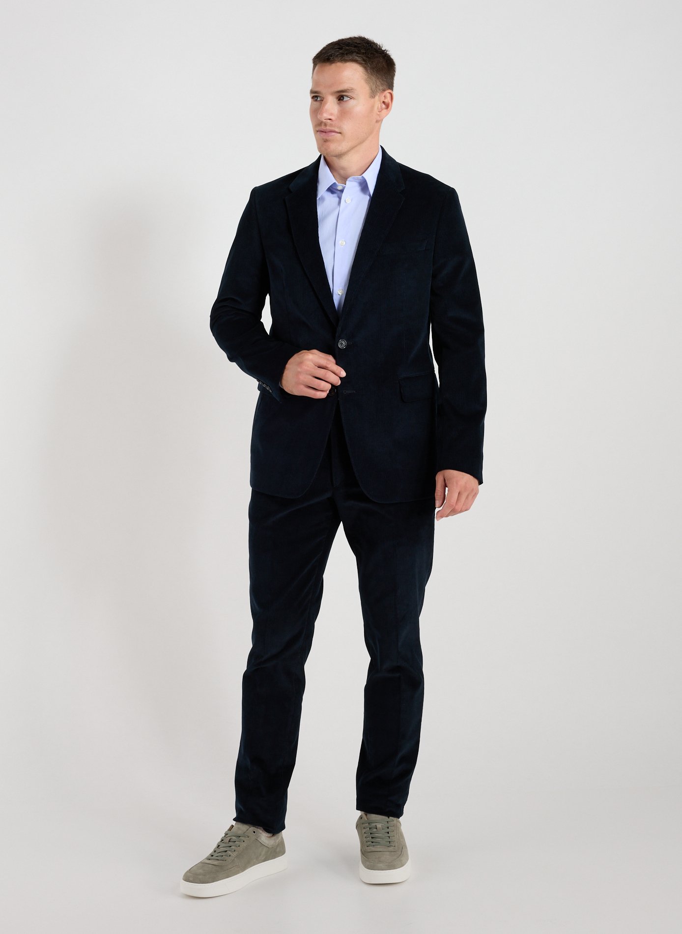 Corduroy wool blend suit AU PRINTEMPS PARIS Blue