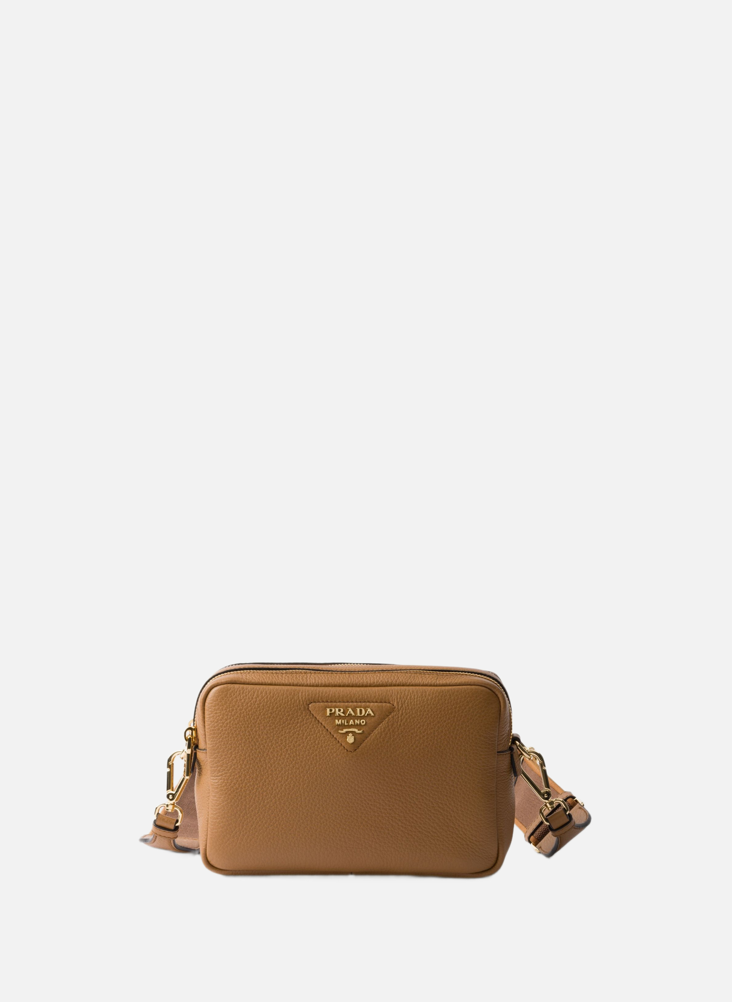 Petit sac à bandoulière en cuir PRADA Marron