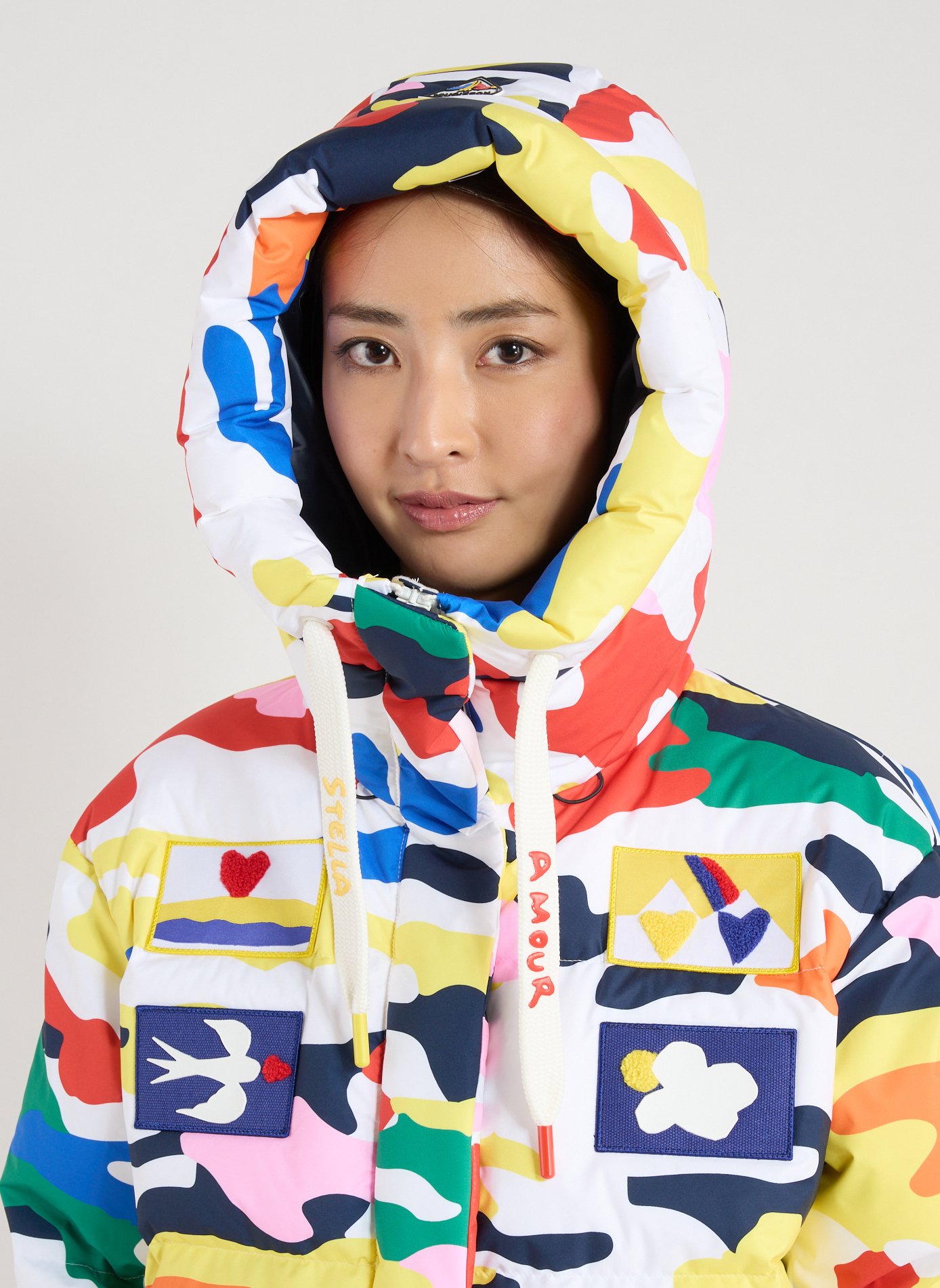 Short printed quilted jacket ROSSIGNOL Multicolour