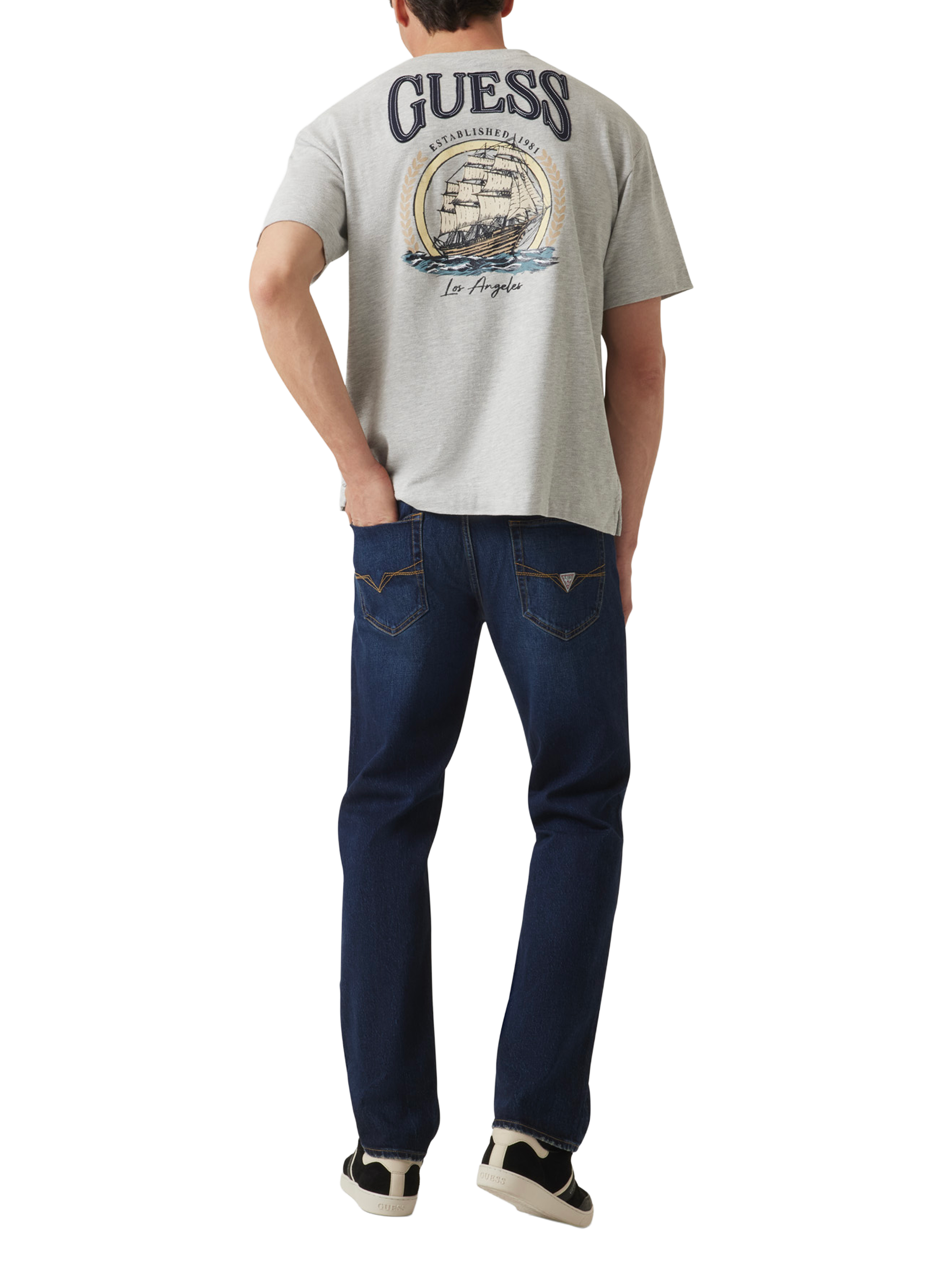 Straight cut jeans in blended cotton GUESS Blue