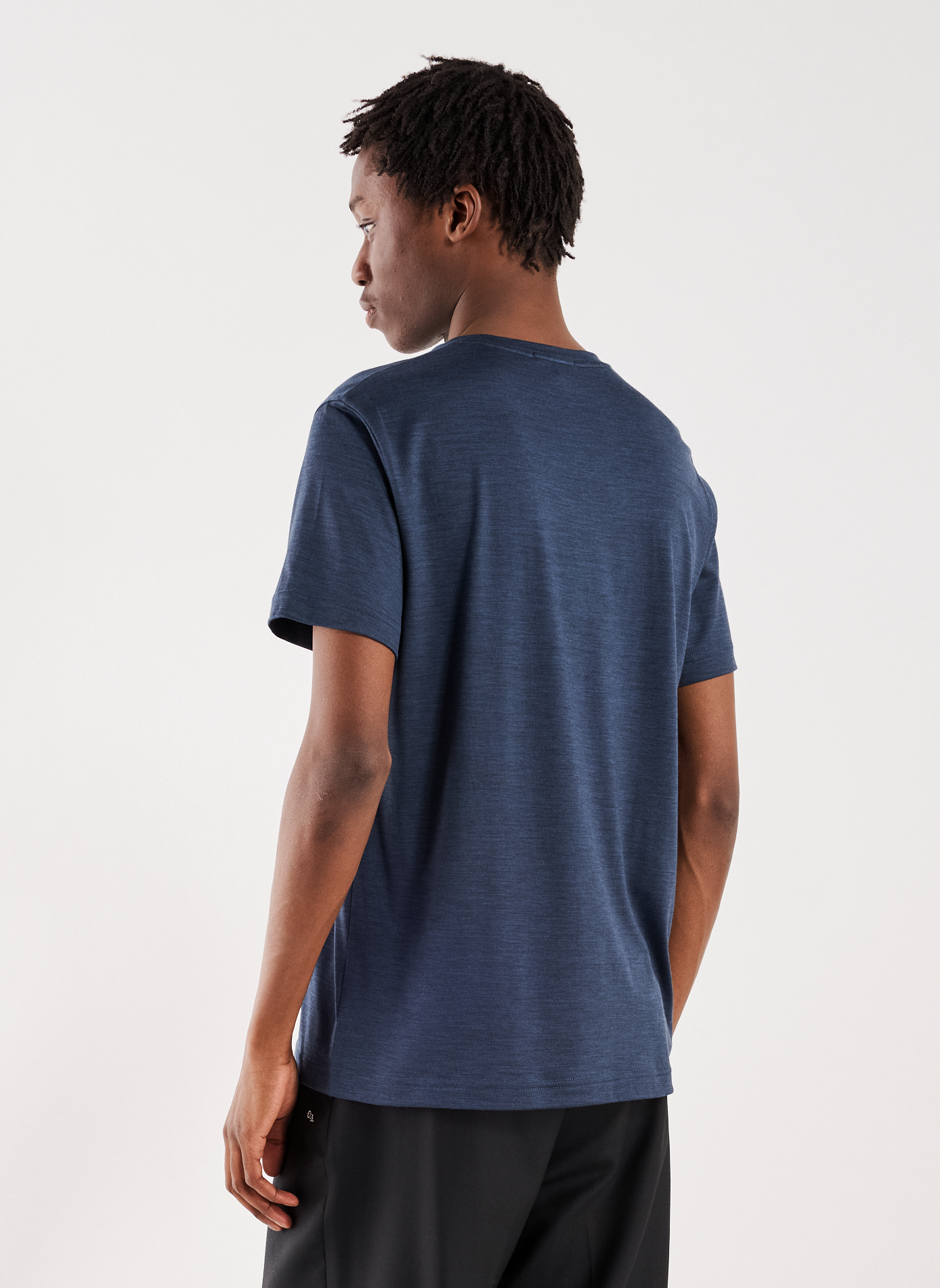 T-Shirt droit à manches courtes en laine mérinos STEFAN BRANDT Bleu