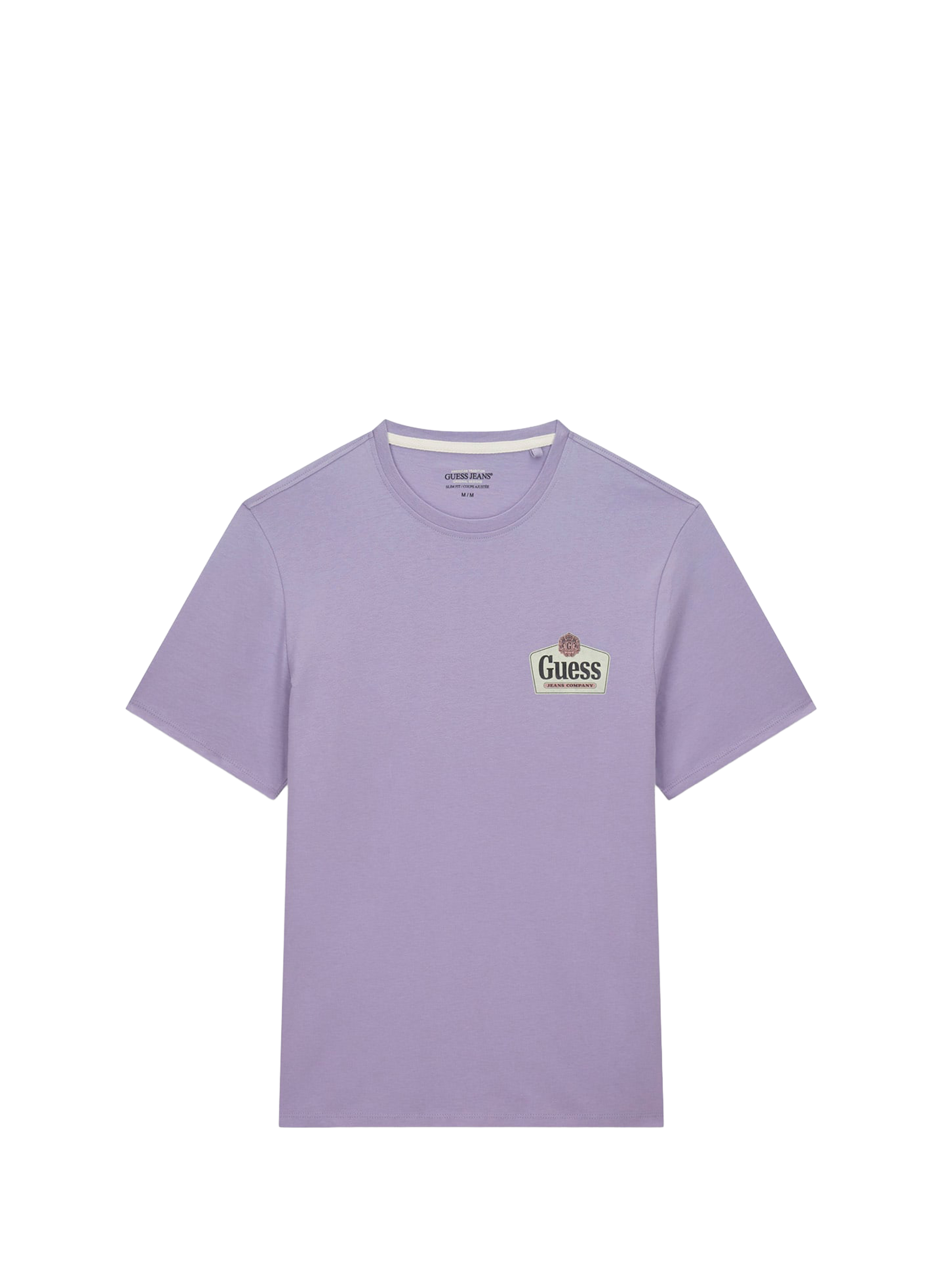 T-shirt manches courtes en coton GUESS Violet