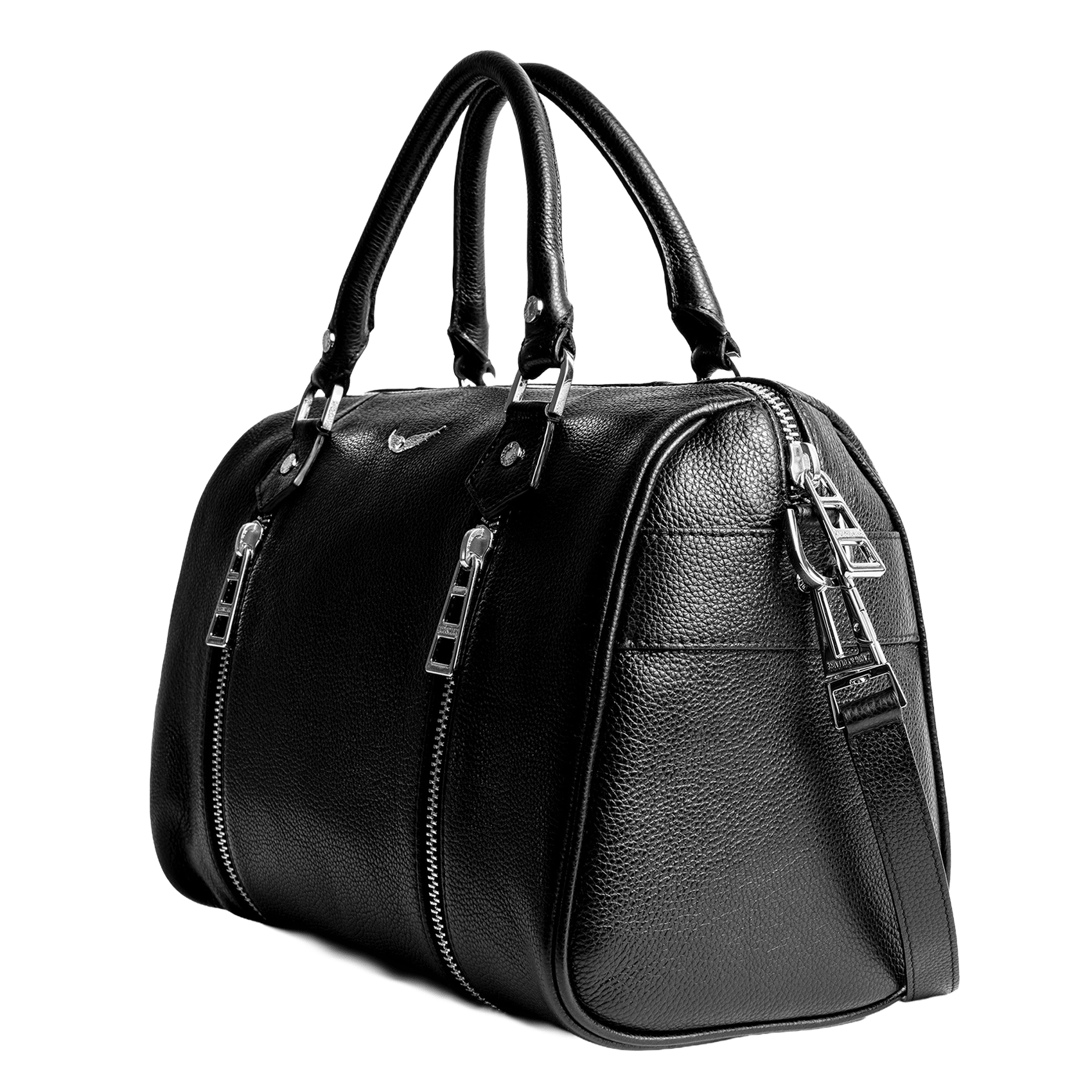 Sac rond zippé en cuir grainé sunny medium ZADIG&VOLTAIRE Noir