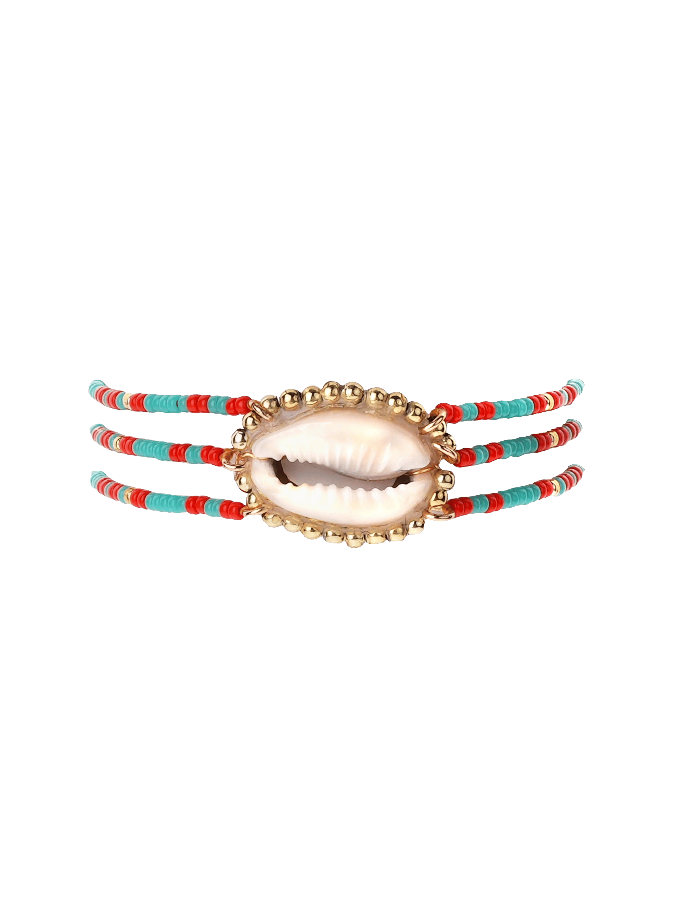 Bracelet ajustable avec perles et cabochon central homere HIPANEMA Bleu