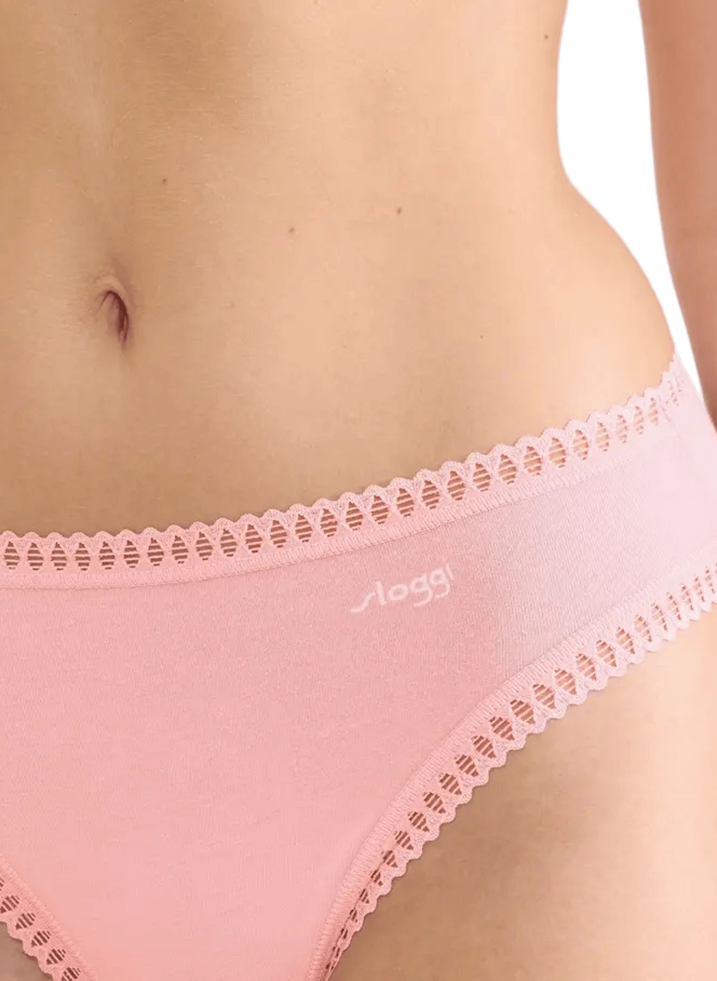 Culotte classique en coton SLOGGI Rose