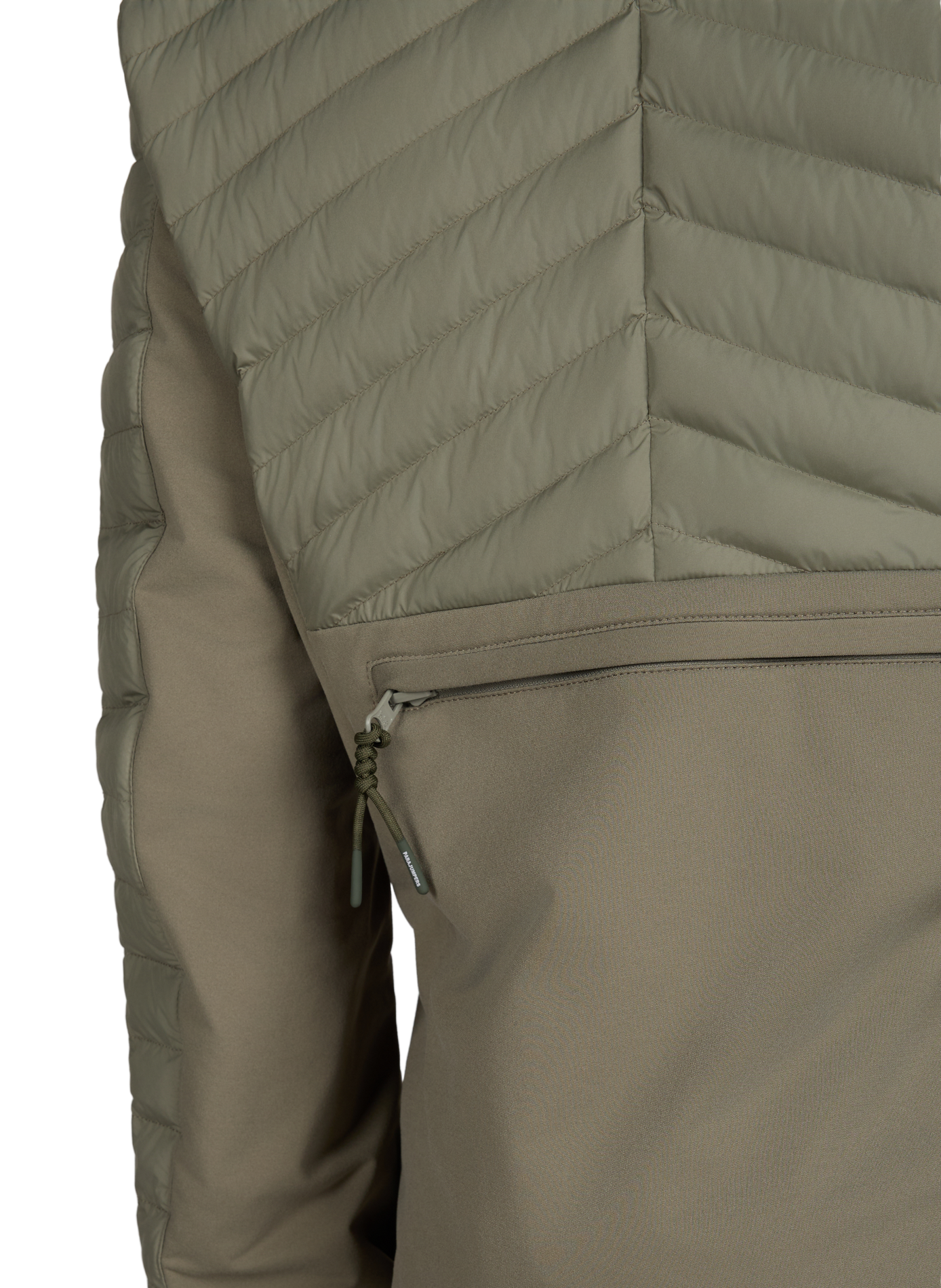 Retractable puffer jacket with high collar PARAJUMPERS Khaki
