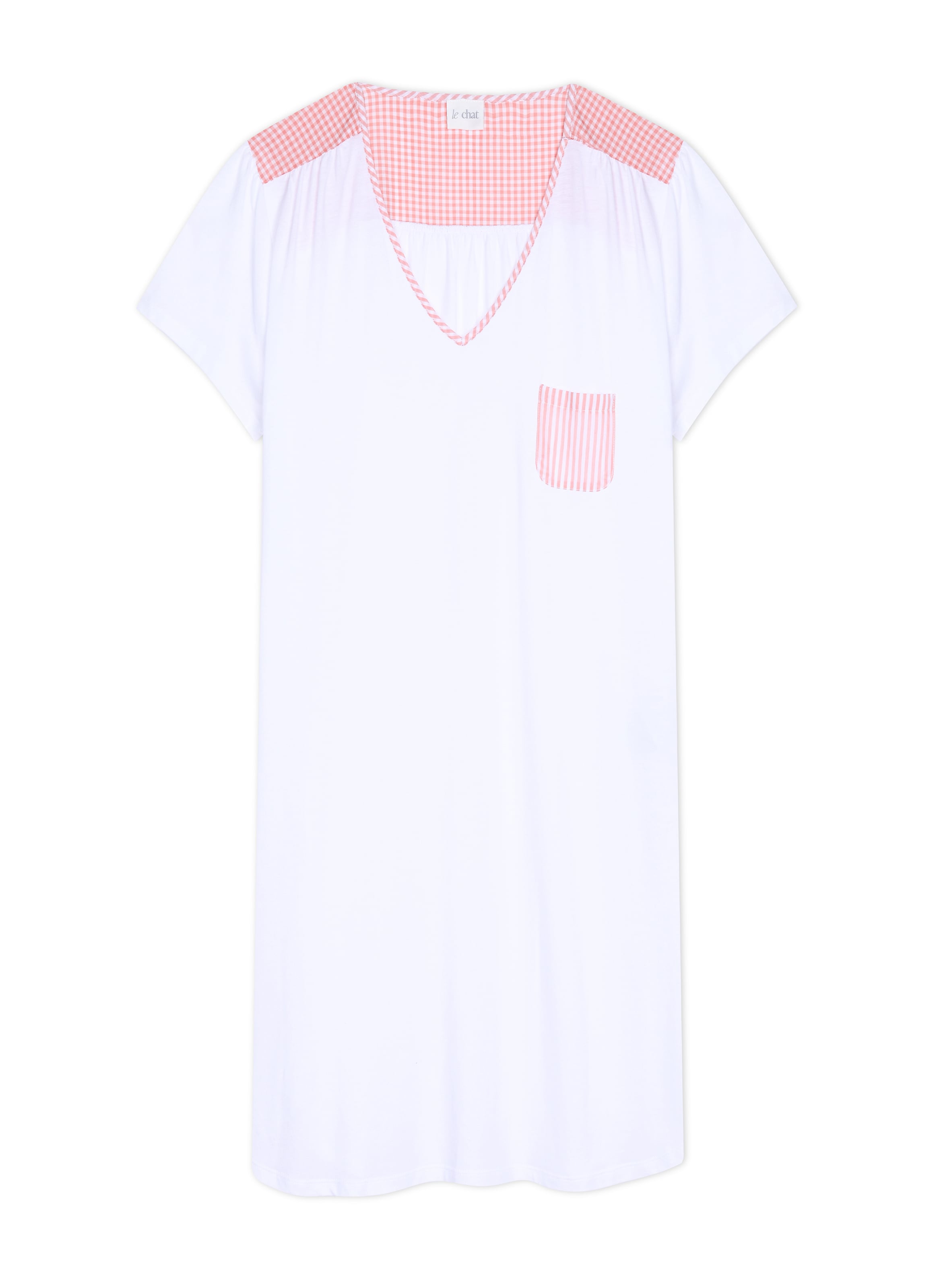Chemise de nuit en coton modal patio 201 LE CHAT Multicolore