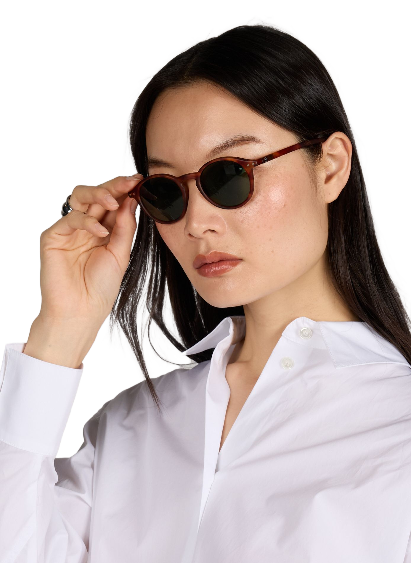 Lunettes de soleil rondes IZIPIZI Marron