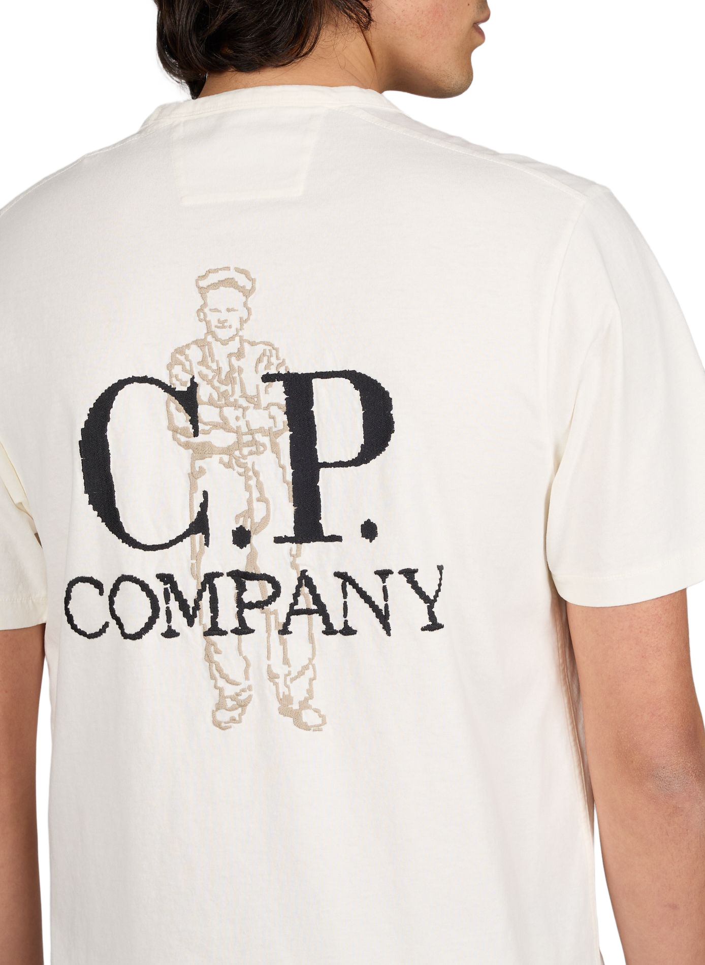 Straight cotton t-shirt CP COMPANY White
