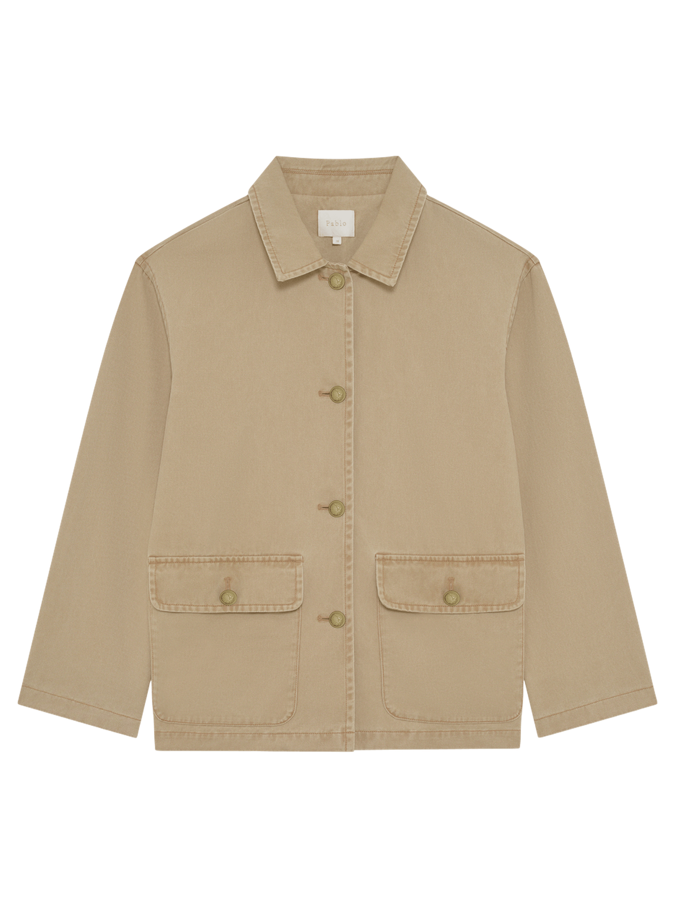 Veste droite en coton - marily PABLO Beige