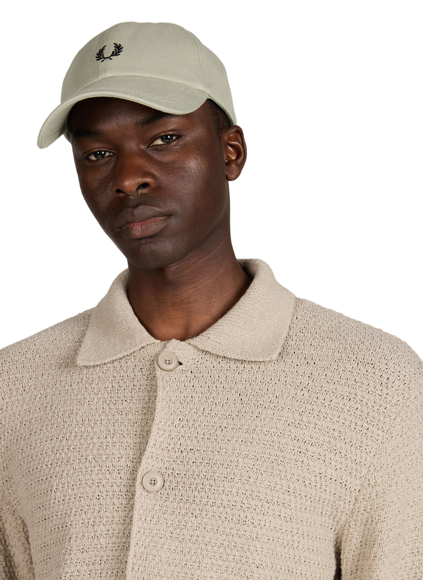 Casquette logo en coton FRED PERRY Vert