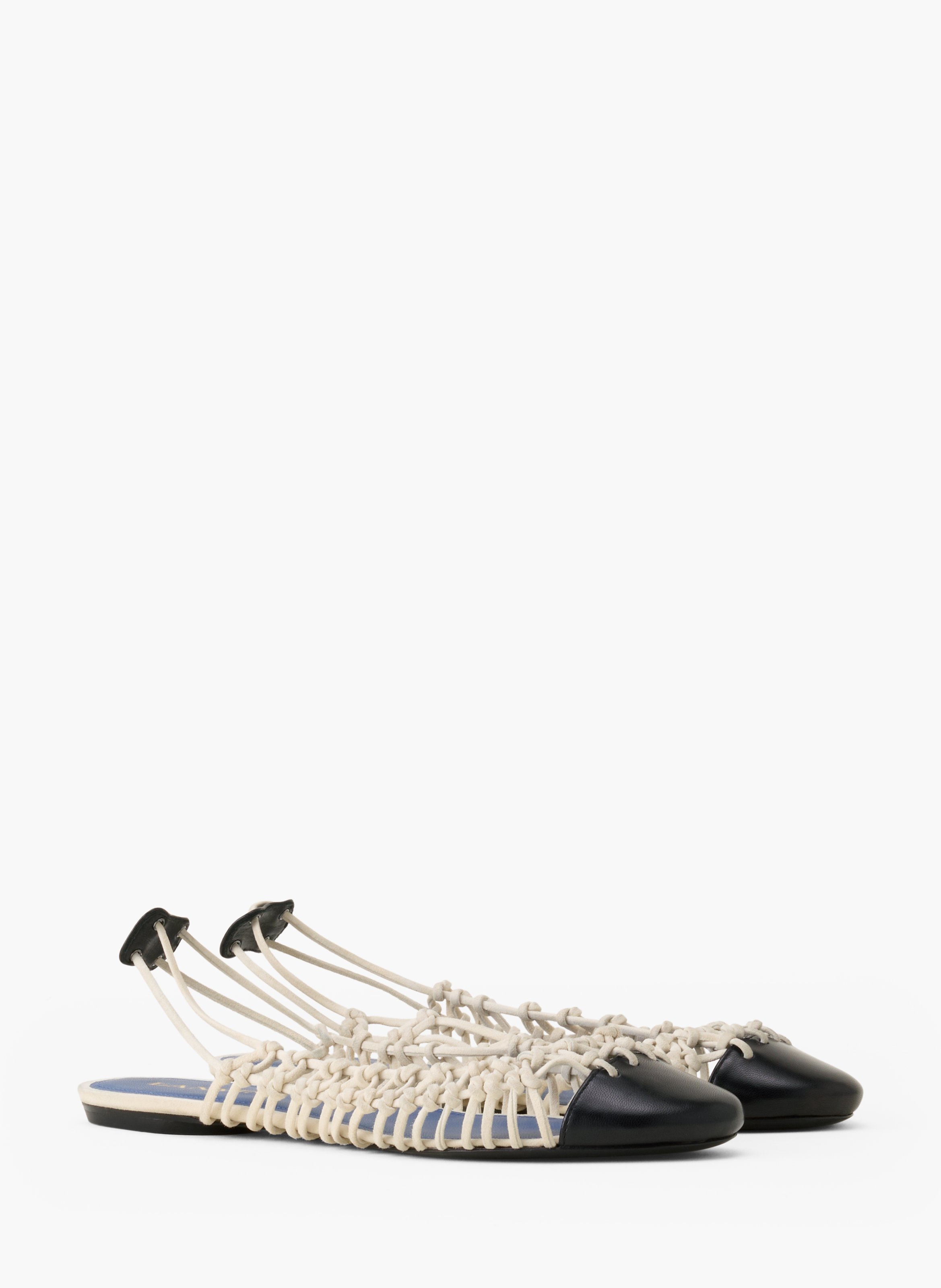 Ballerine slingback knitline en cuir LANVIN Blanc