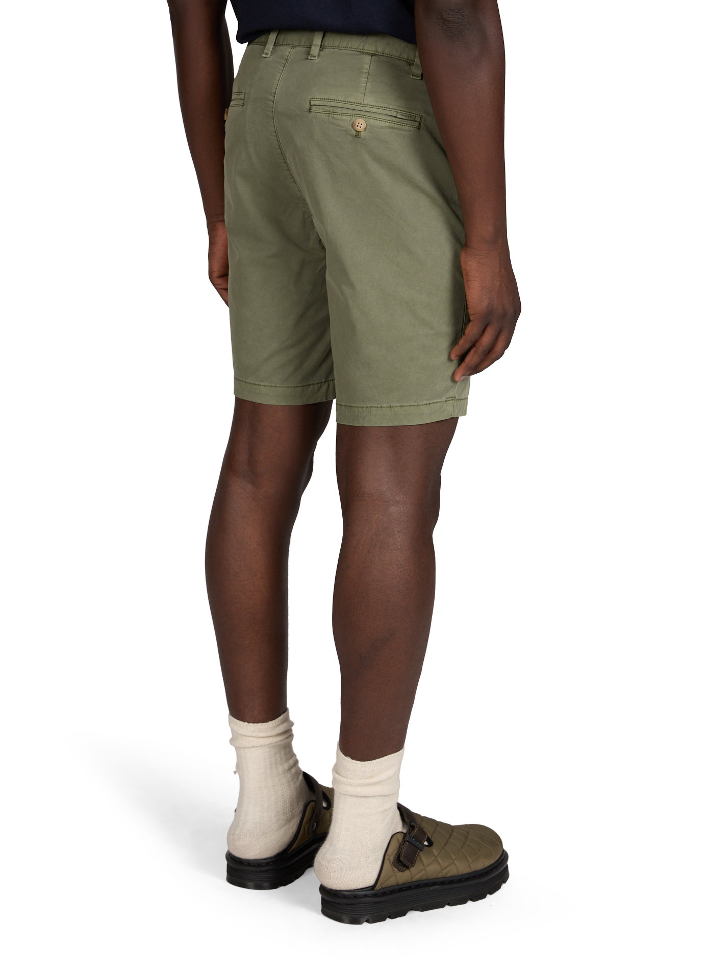 Short in blended cotton Green