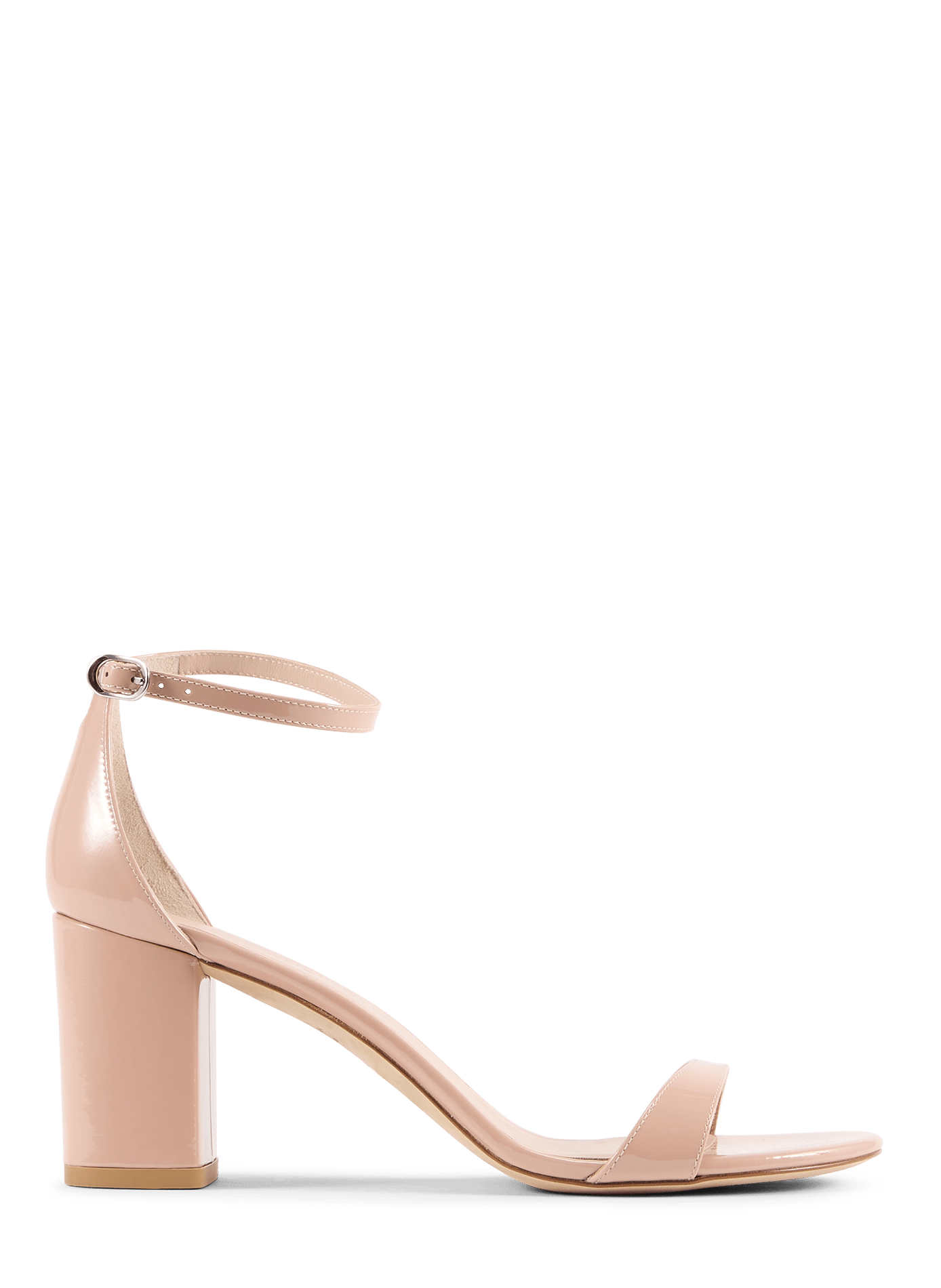 Sandalias Nudist Block 75 en cuero charol STUART WEITZMAN Rosa
