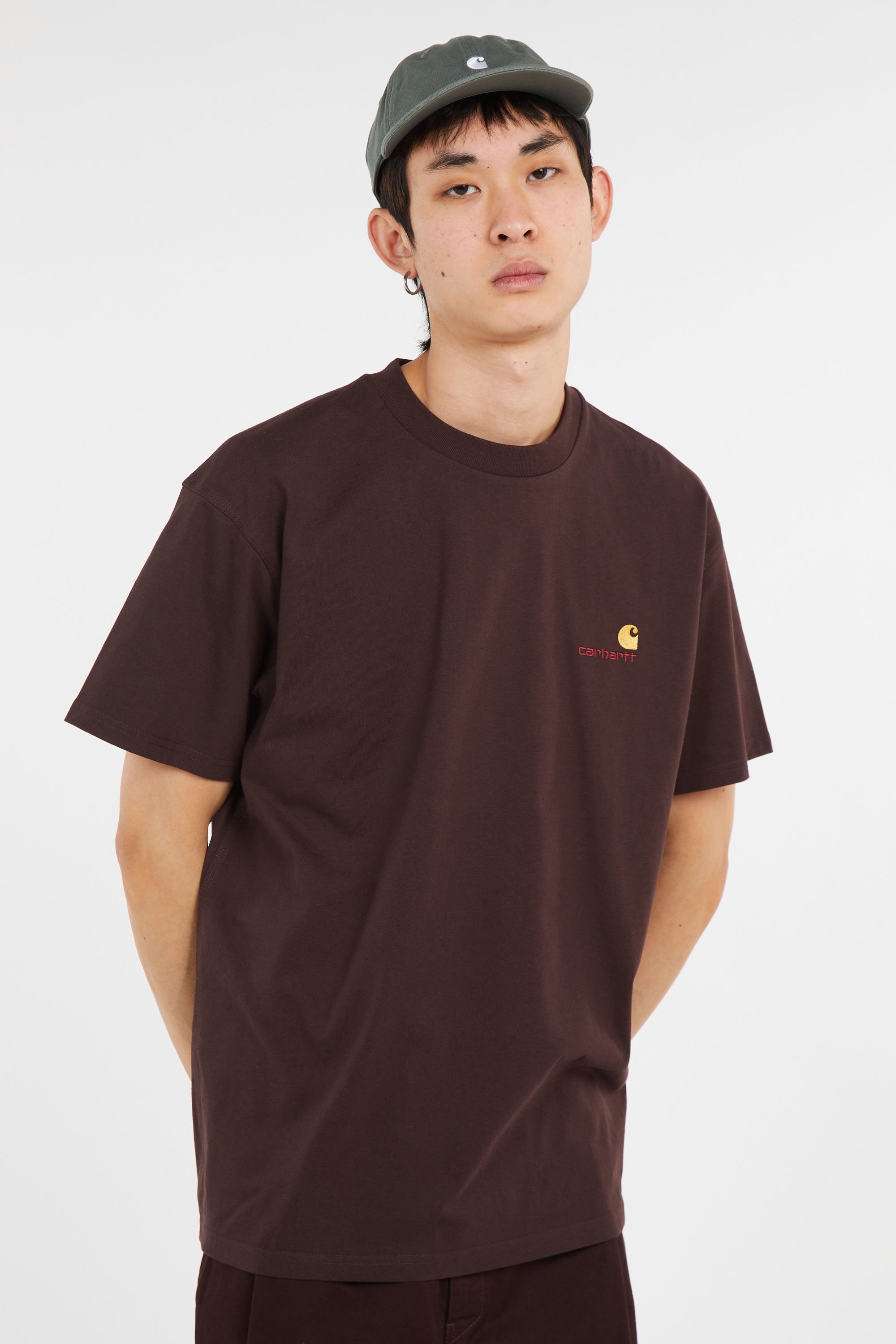 T-shirt american script | Marron CARHARTT WIP Homme