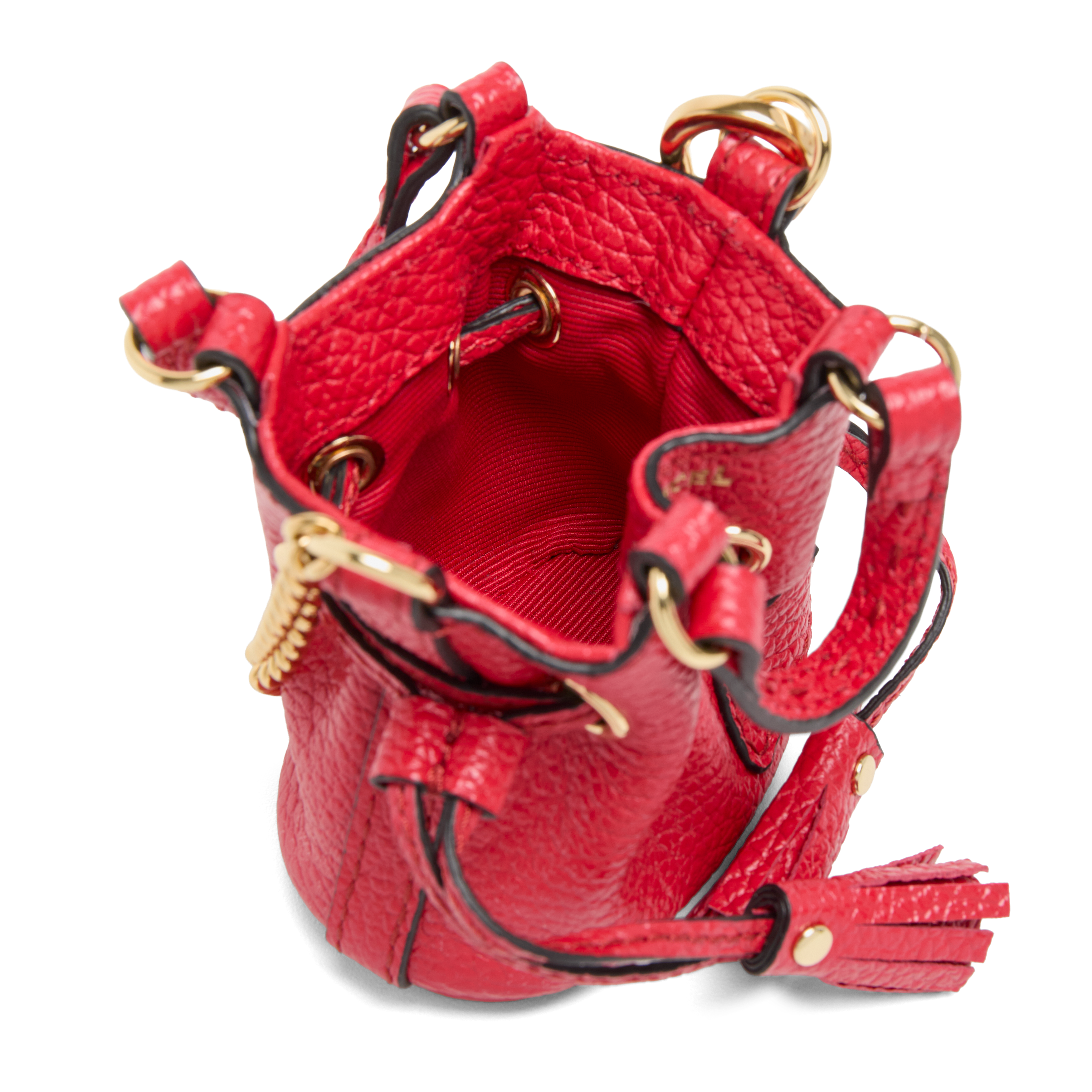 Accessoire voor tas capsulecollectie 150 jaar van runderleer LANCEL Rood