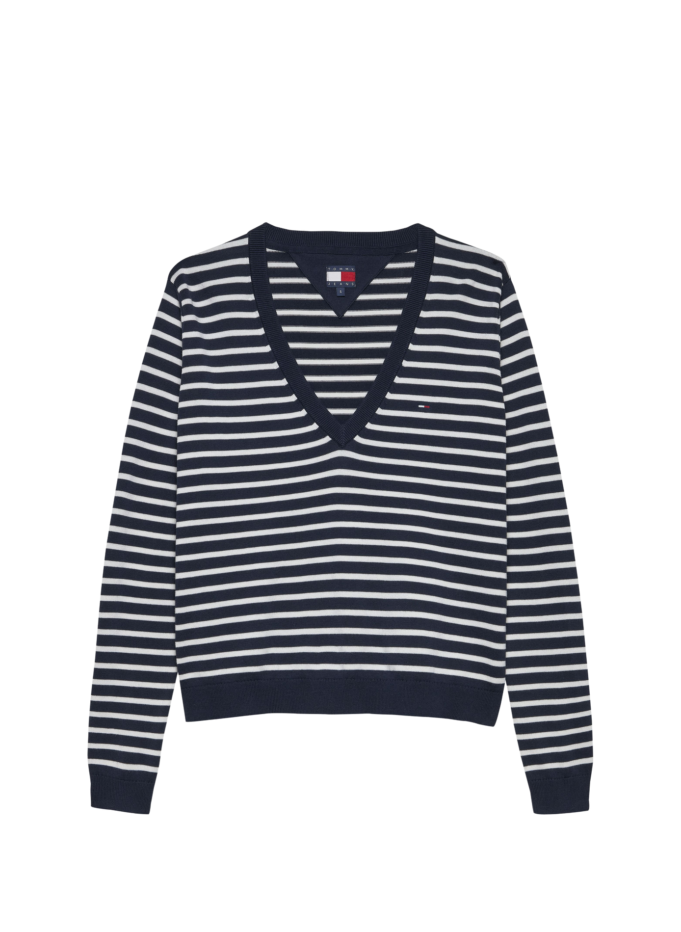 Pull col V en coton TOMMY HILFIGER Multicolore