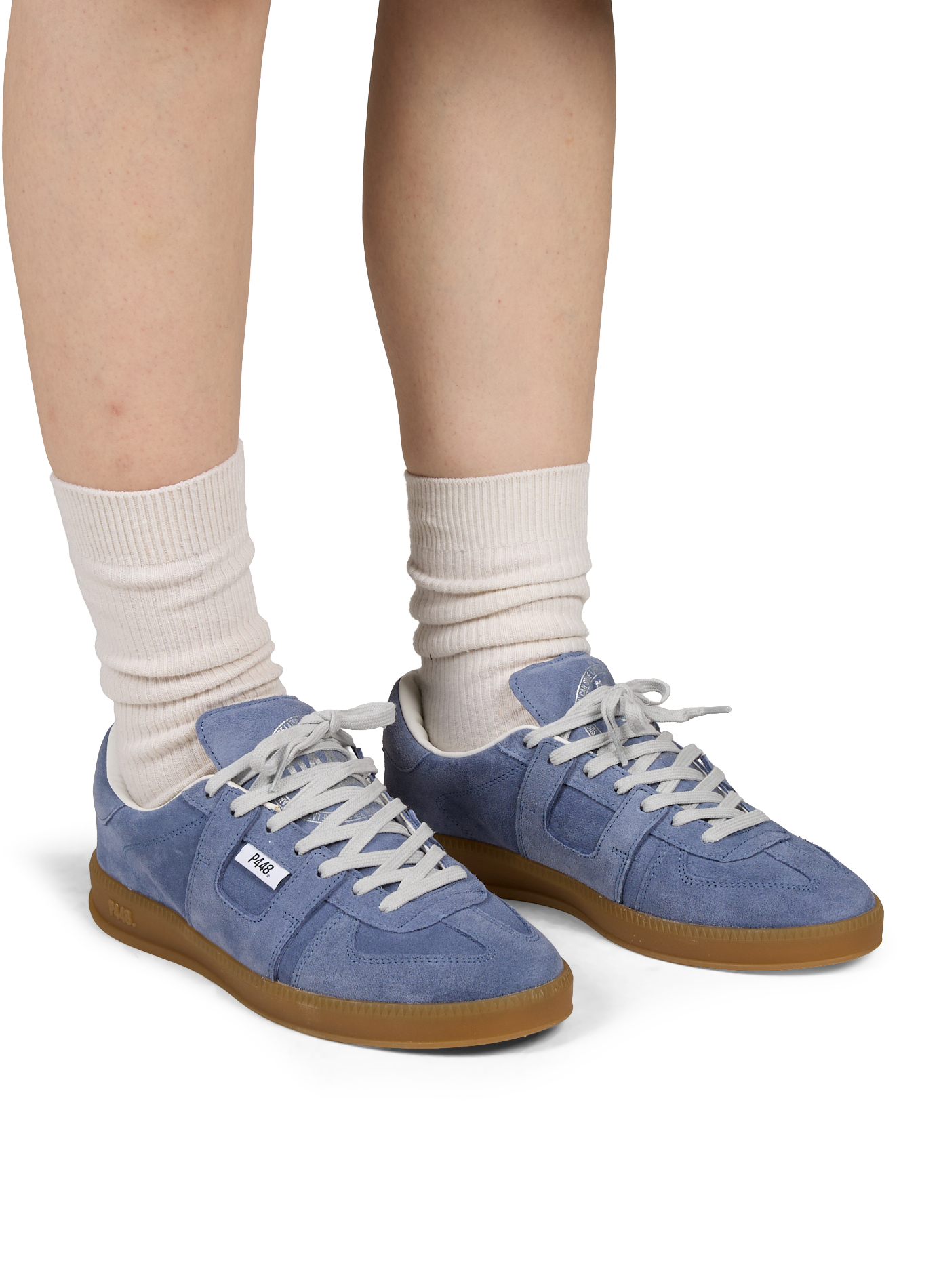 Monza suede leather sneakers P448 Blue