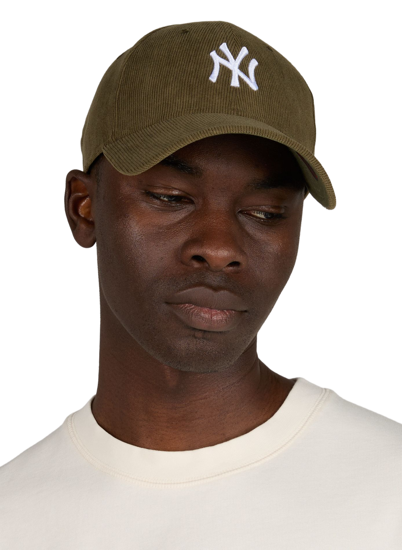 Gerippte Kappe mit gesticktem Logo NEW ERA Khaki