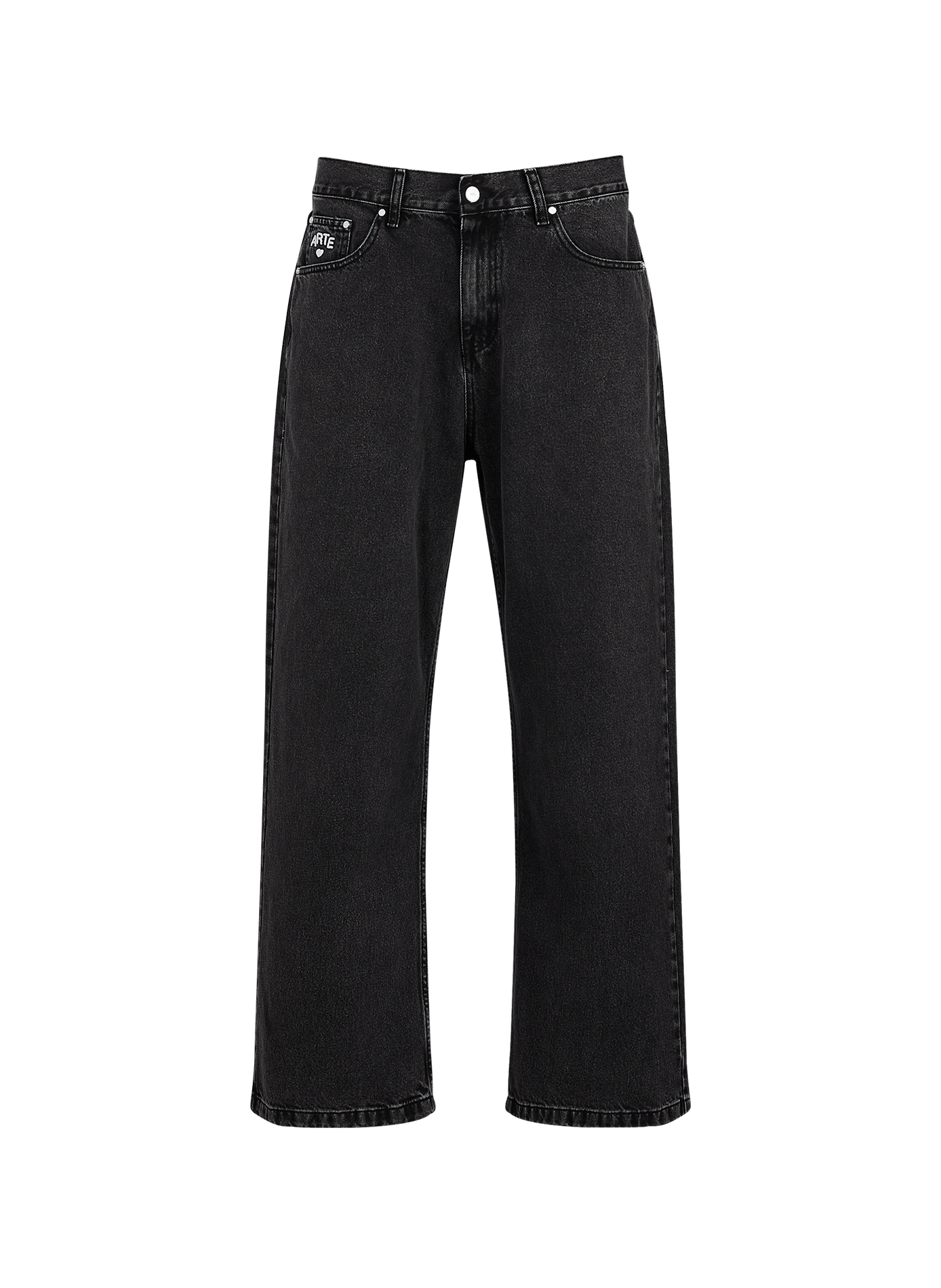 Straight leg cotton denim jeans ARTE ANTWERP Black
