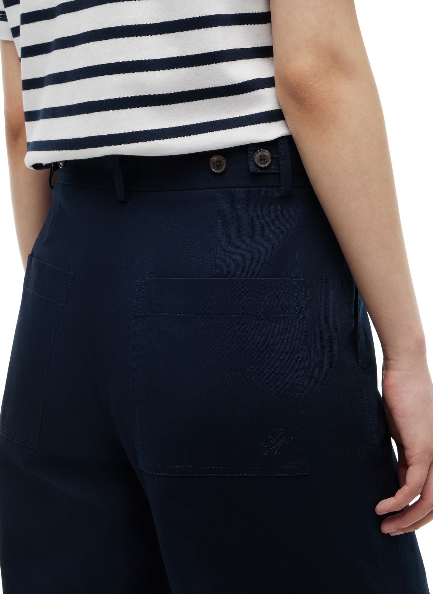 Pantalon chino ample en coton TOMMY HILFIGER Bleu