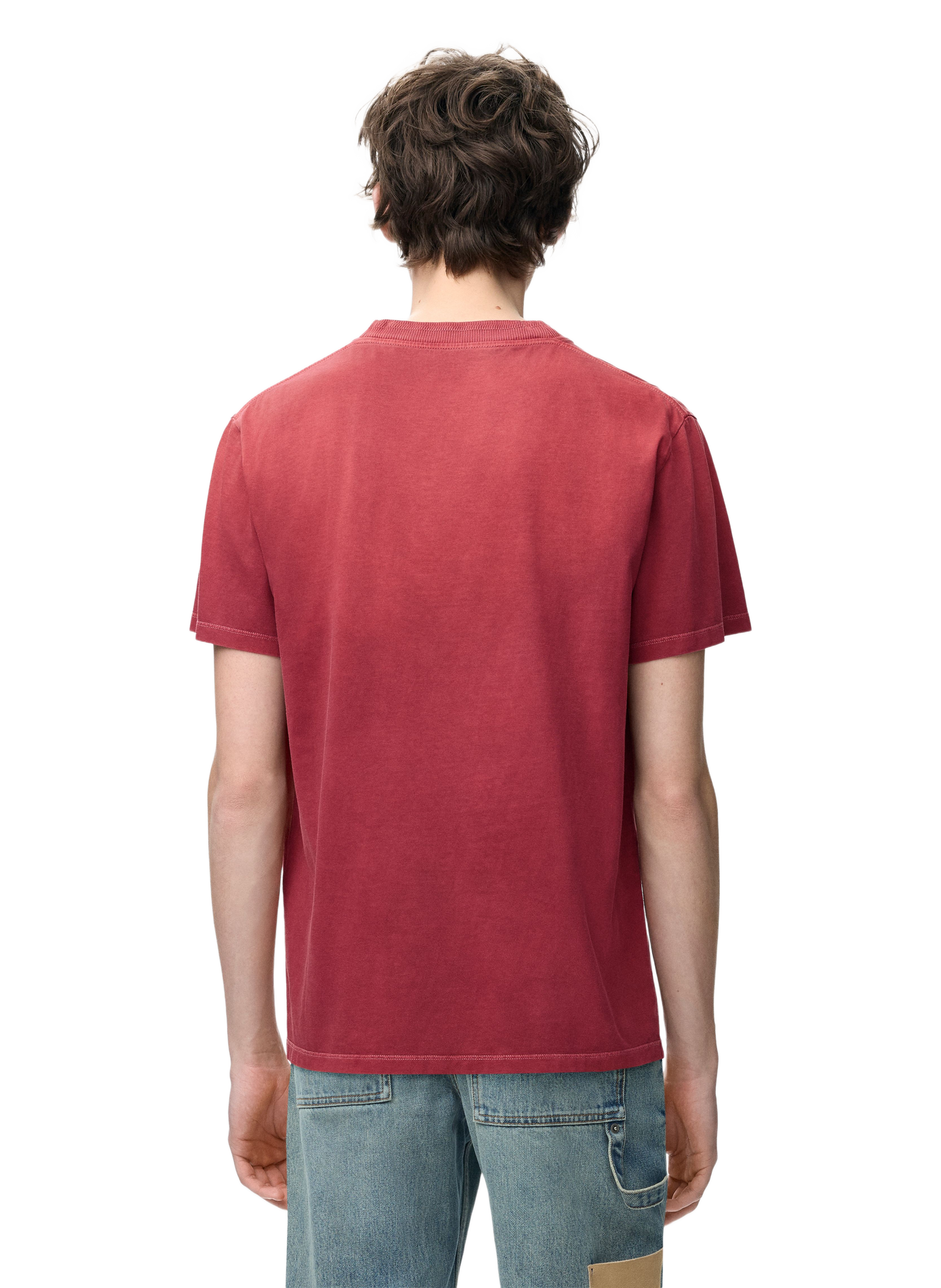 Klassisches T-Shirt mit kurzen Ärmeln aus Baumwolle LOEWE Rot