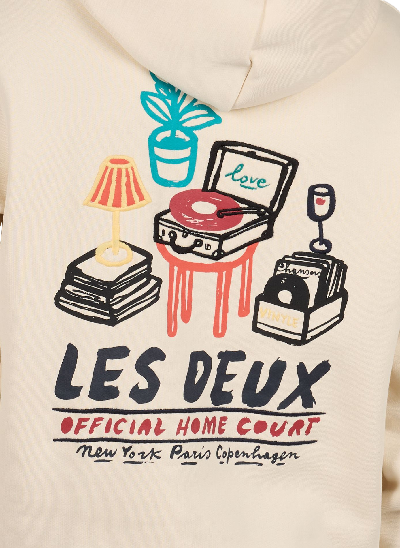 Rechte hoodie van katoen LES DEUX Beige