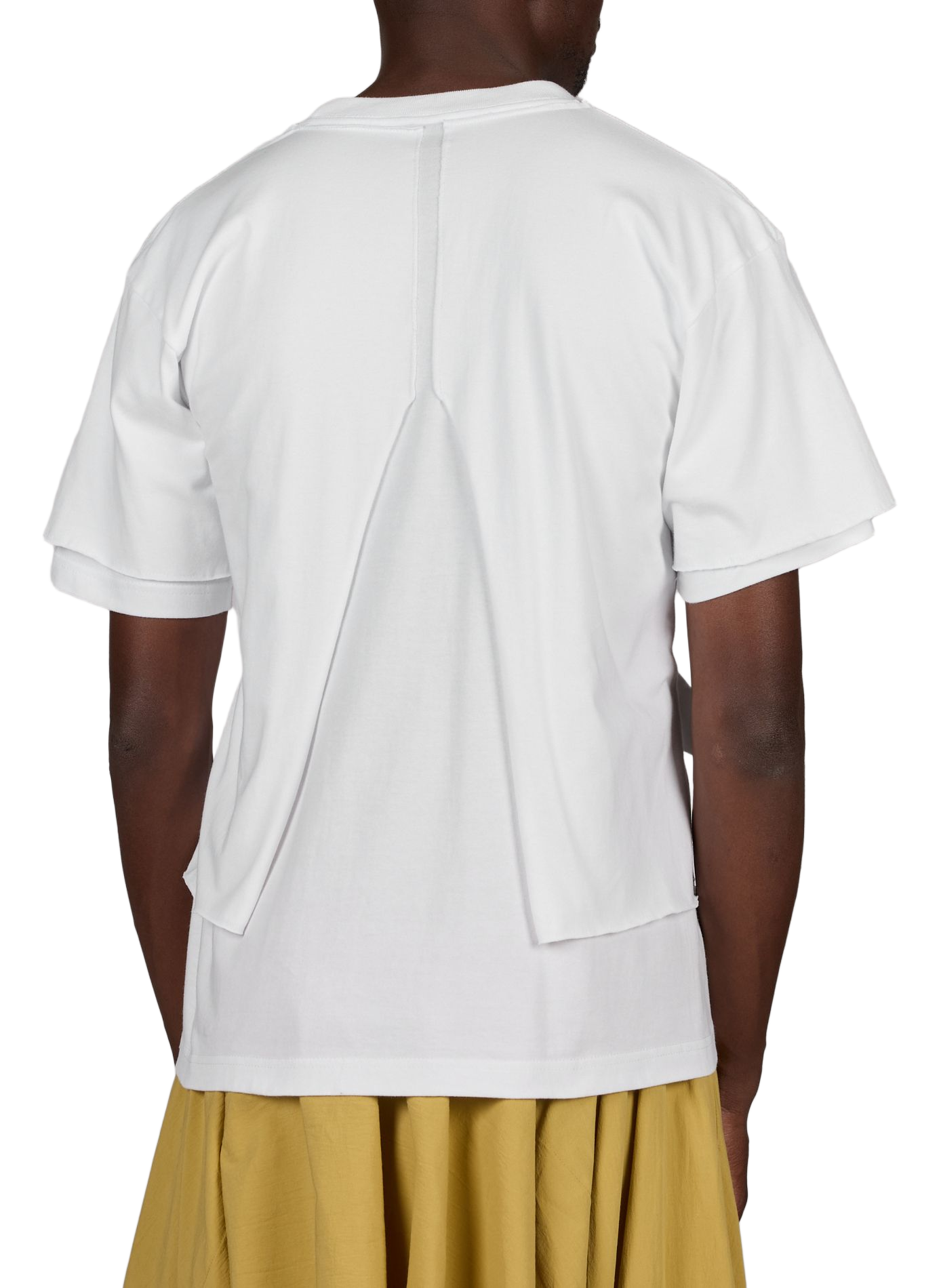 Einfarbiges Baumwoll-T-Shirt mit Schleifen WANSIE Weiss