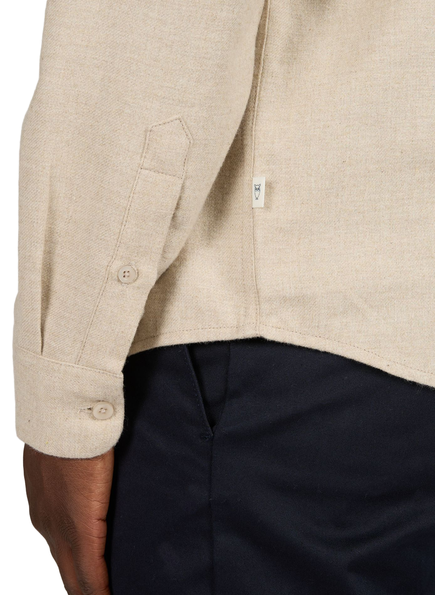 Straight cotton shirt KNOWLEDGE COTTON Grey