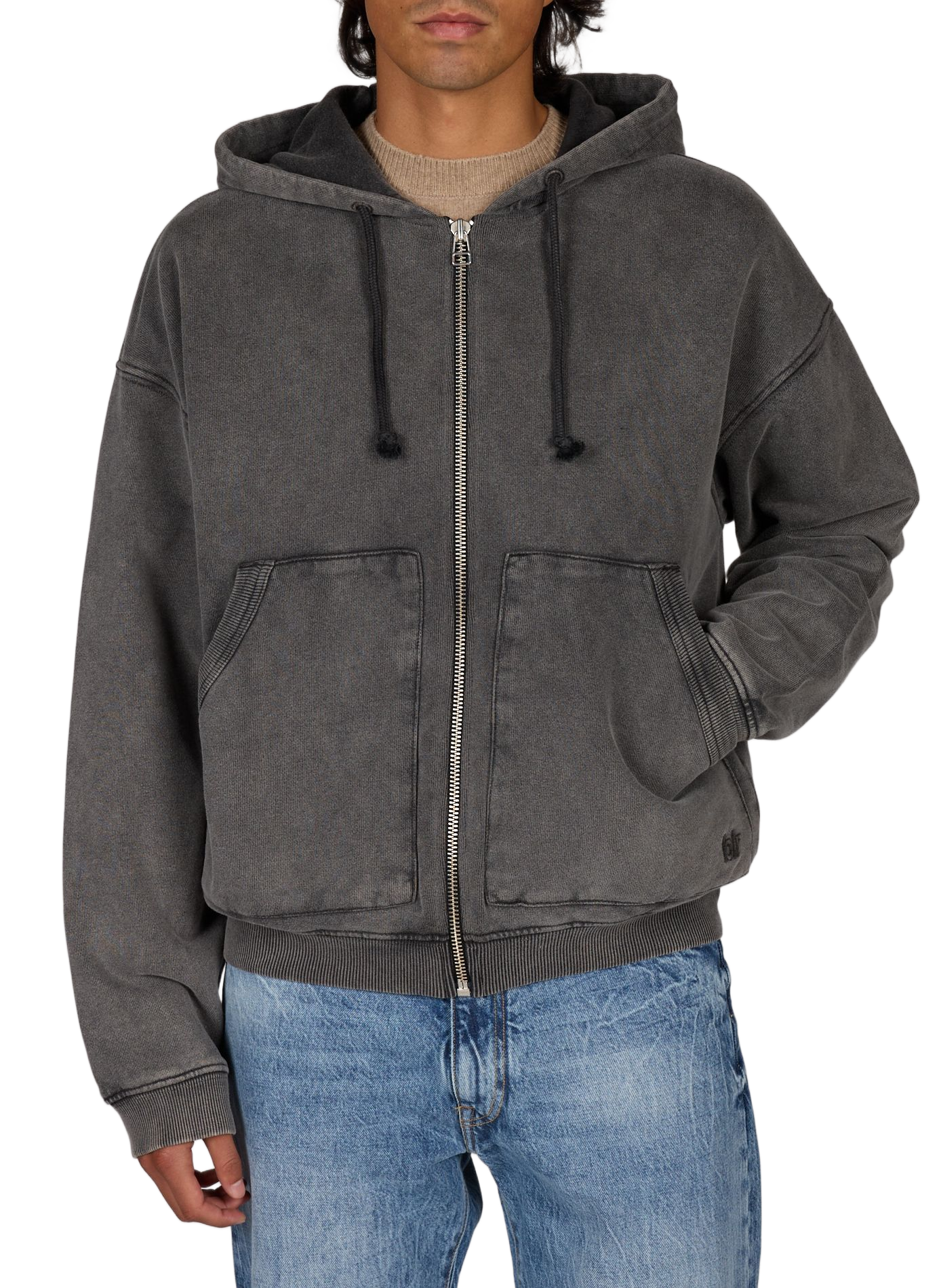 Straight washed cotton sweatshirt BELLEROSE Black