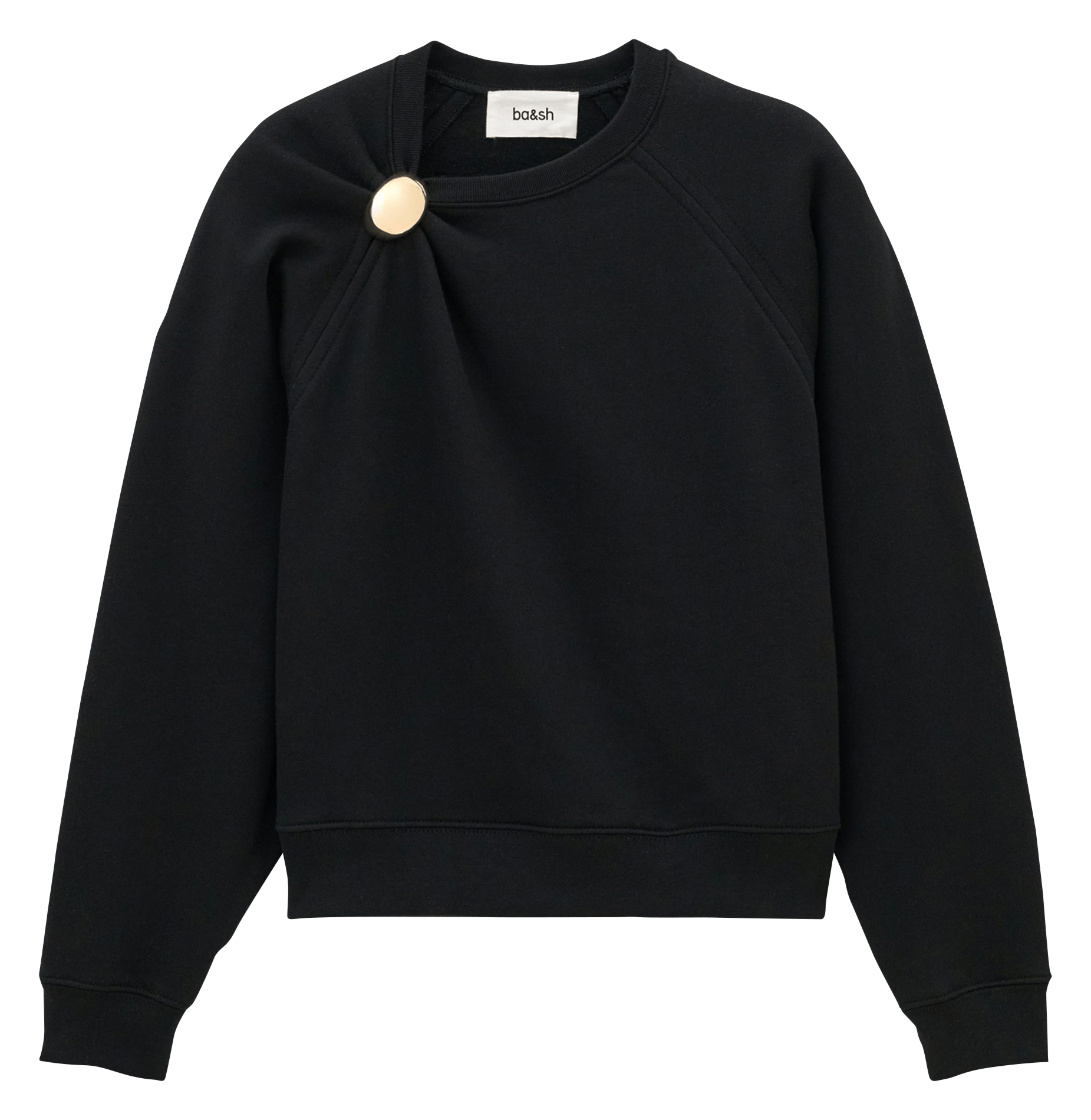 Sweat droit en coton mélangé della BA&SH Noir