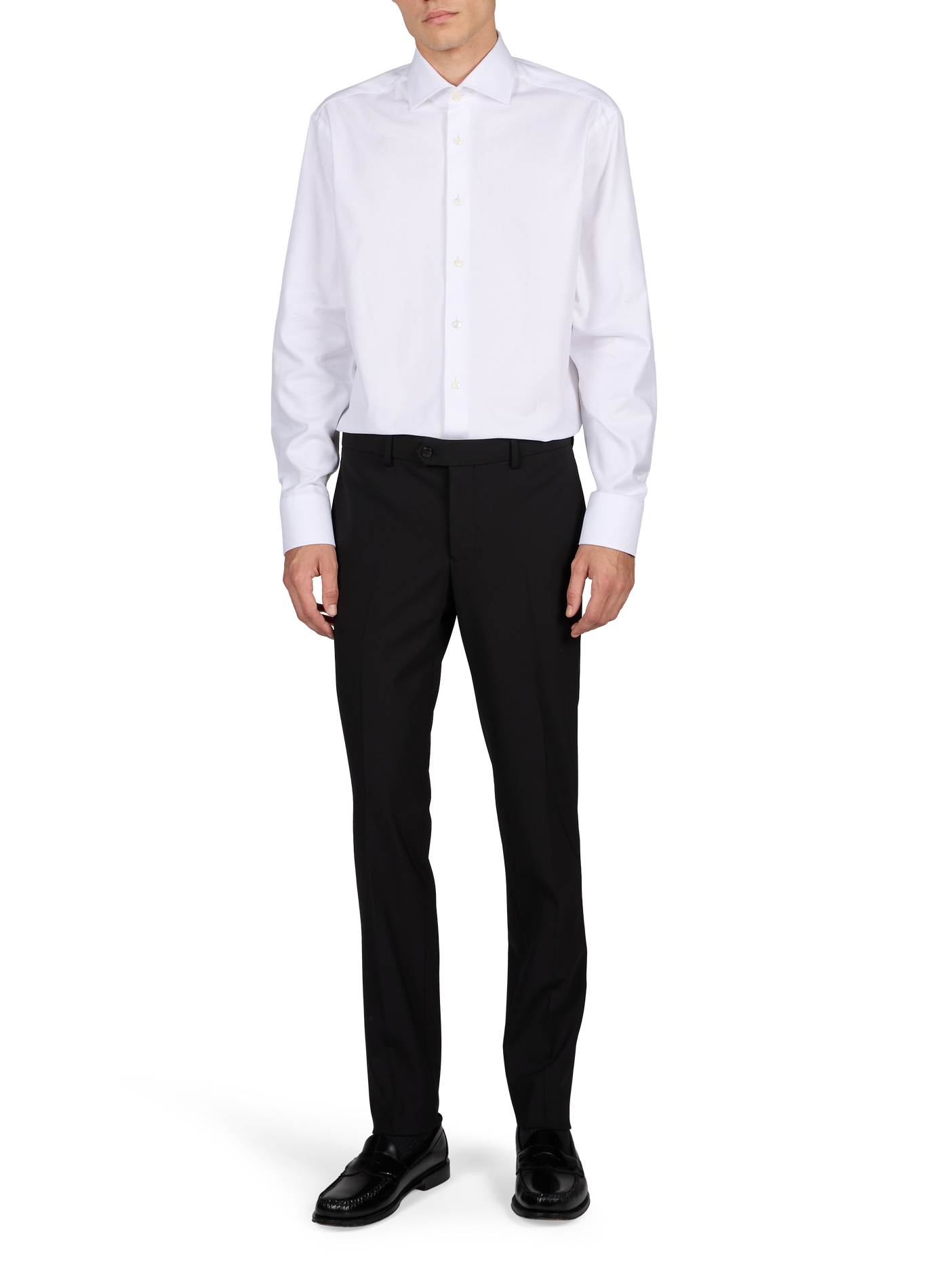 Schmale Hemdbluse mit Baumwollmuster VAN LAACK Weiss