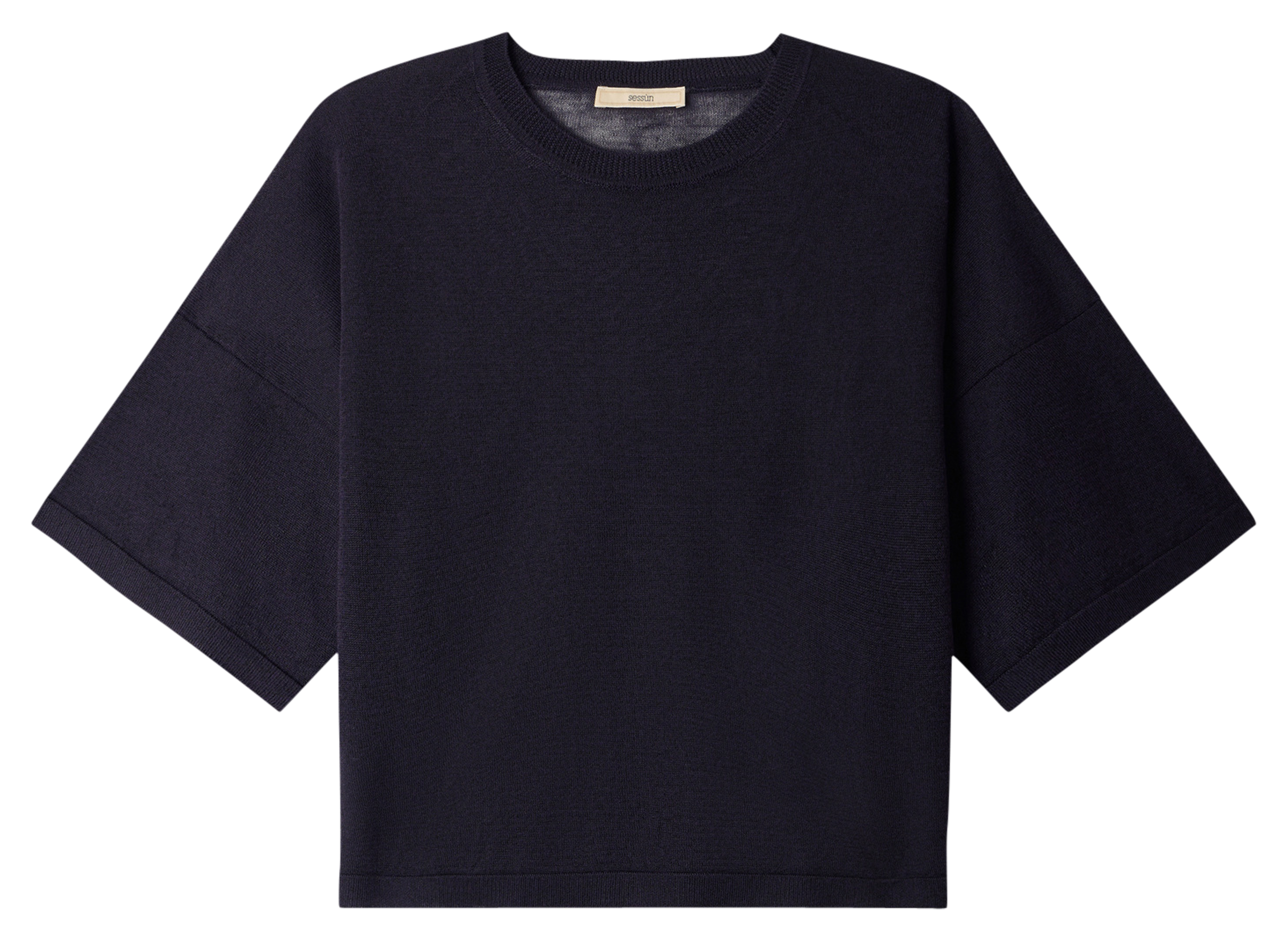 Pull court manches courtes uni ronn SESSUN Bleu