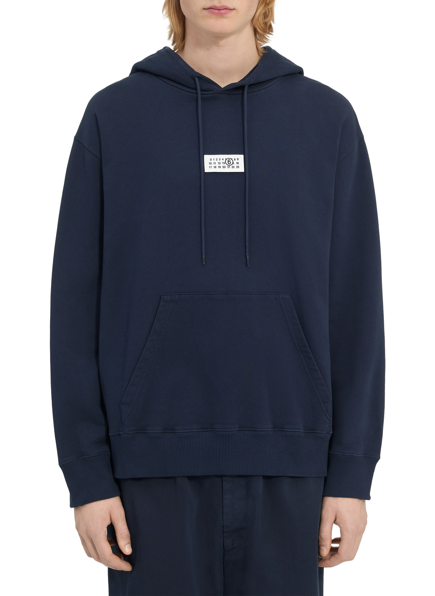 Hoodie à capuche droit uni MAISON MARGIELA Bleu