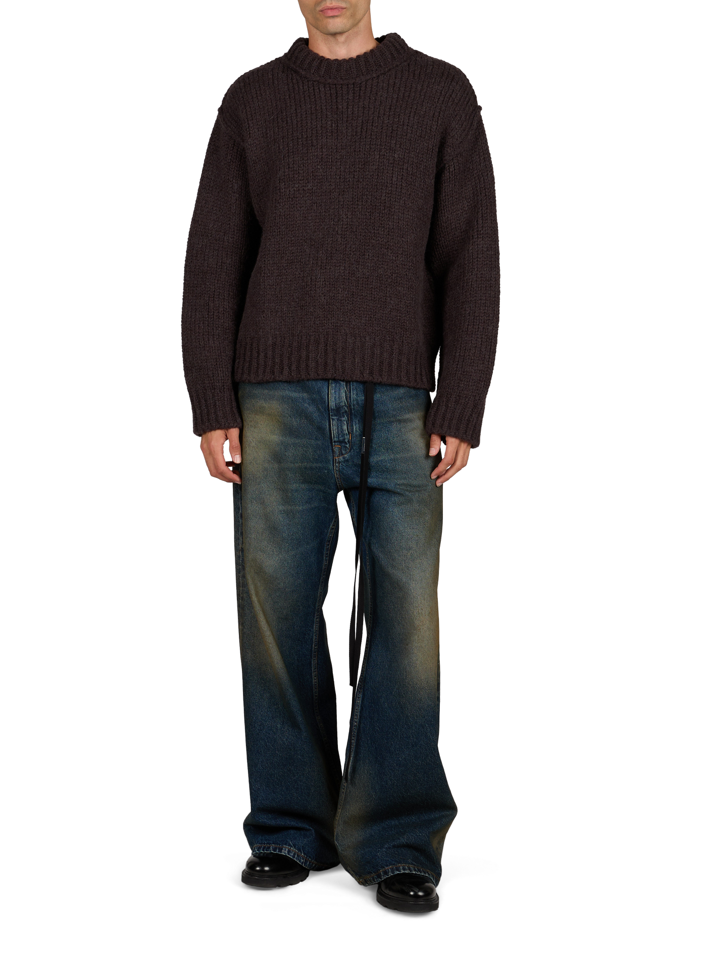 Round-neck wool oversized sweater OUR LEGACY Brown