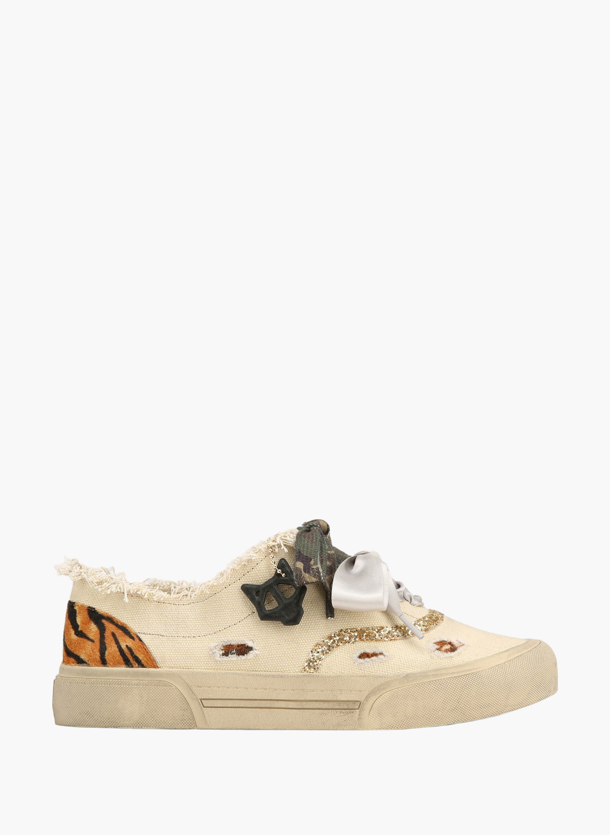 Mission-sneakers van canvas NAKED WOLFE Beige