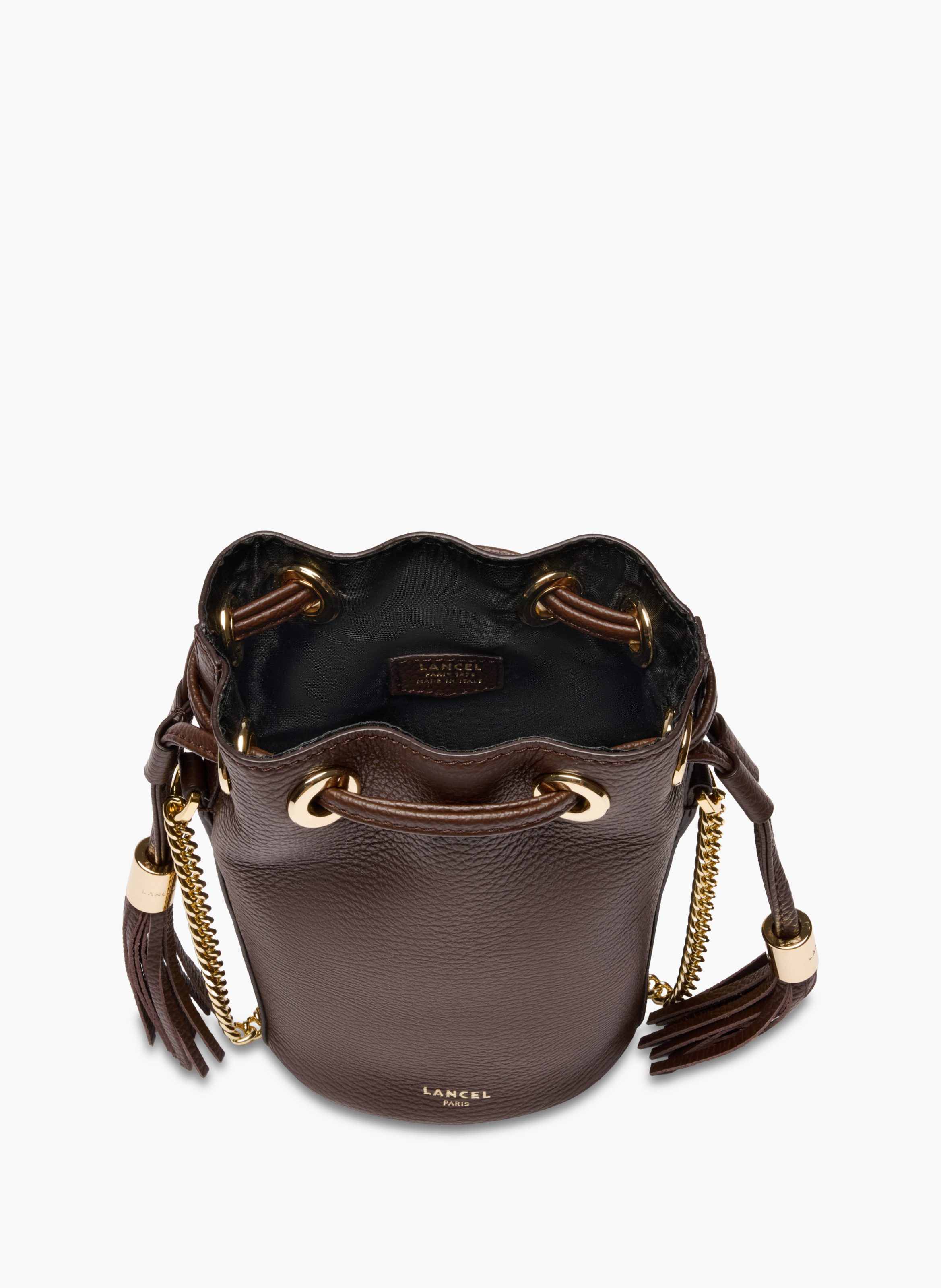 Mini sac seau premier flirt de lancel en cuir LANCEL Marron