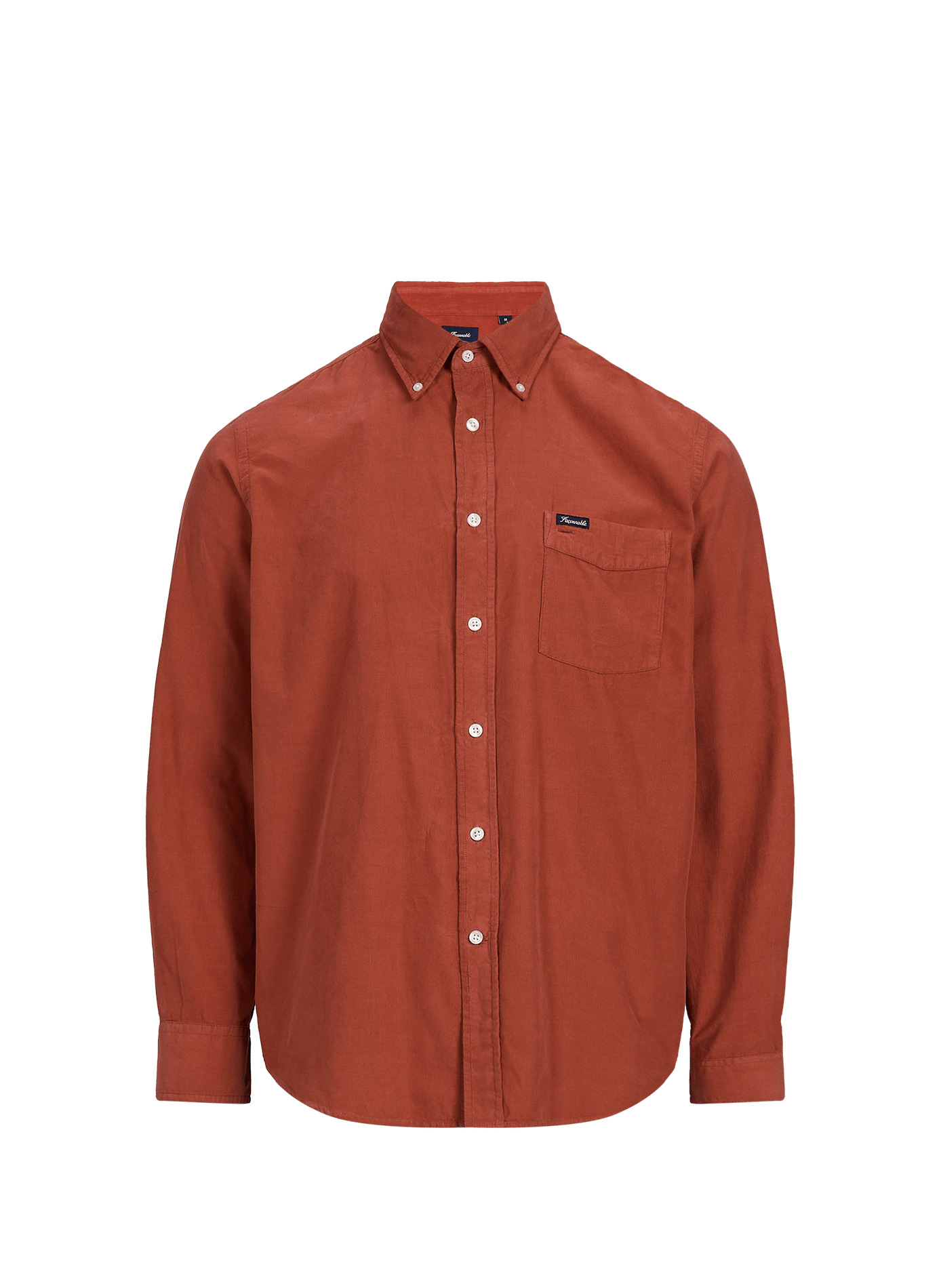 Chemise côtelée à col classique en coton  Toffee brown