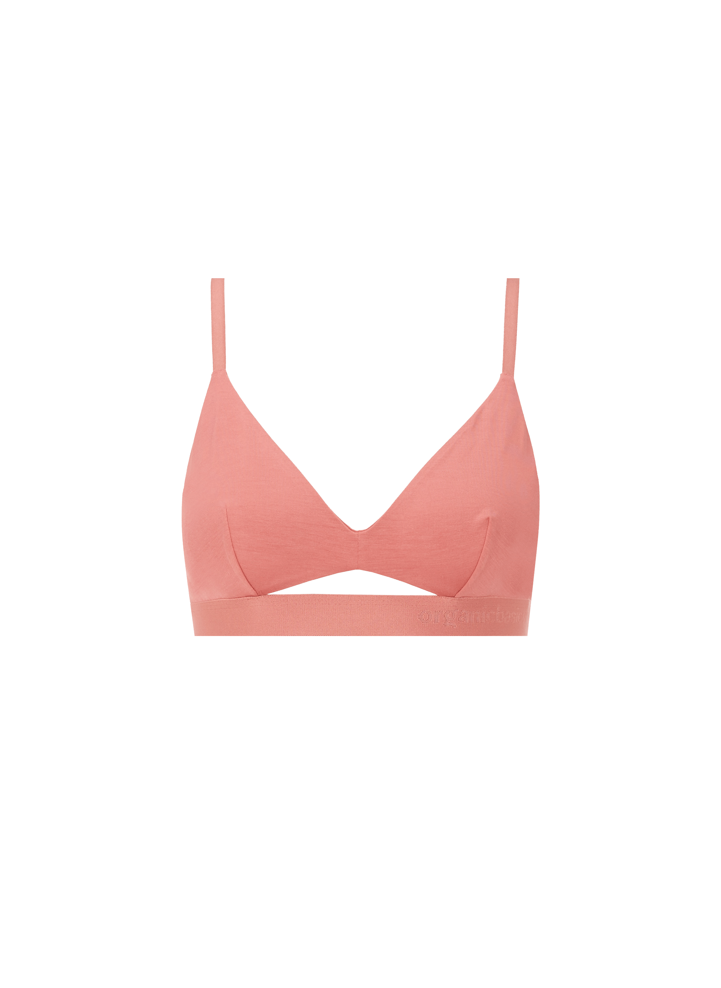ORGANIC BASICS Lyocell triangle bra top Pink