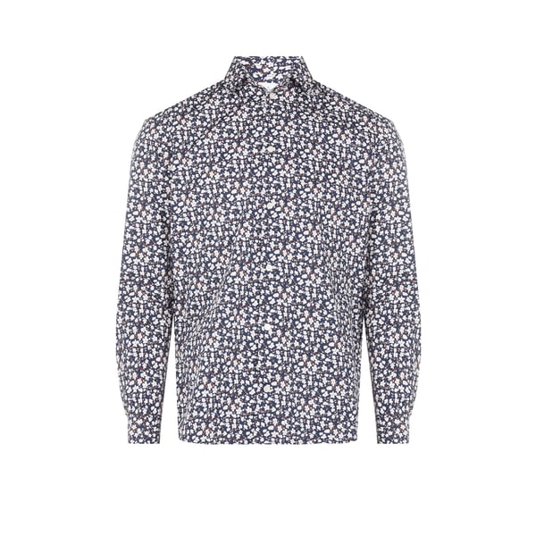 Chemise imprimé floral en popeline de coton
