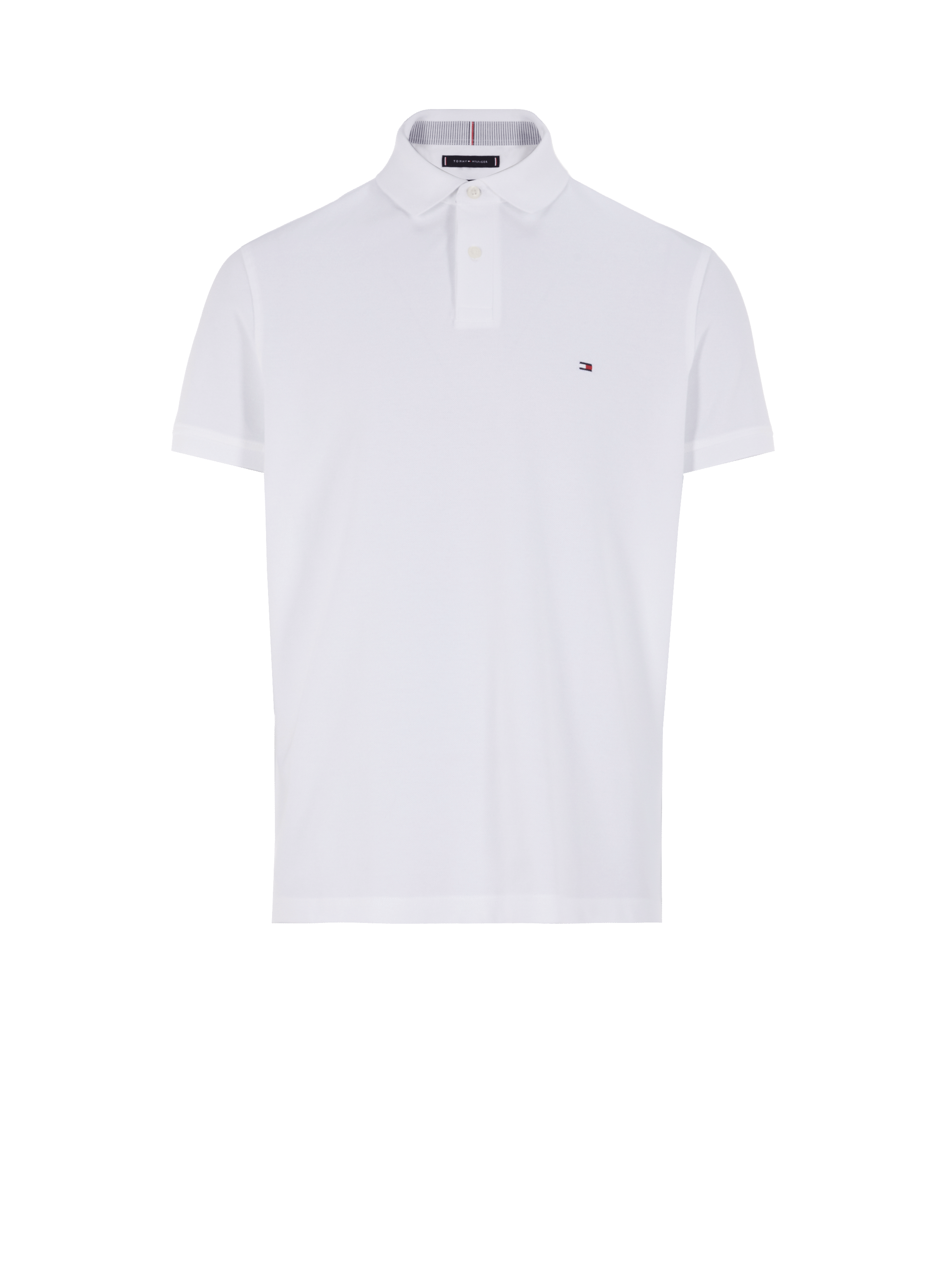 Straight-fit cotton piqué shirt TOMMY HILFIGER White