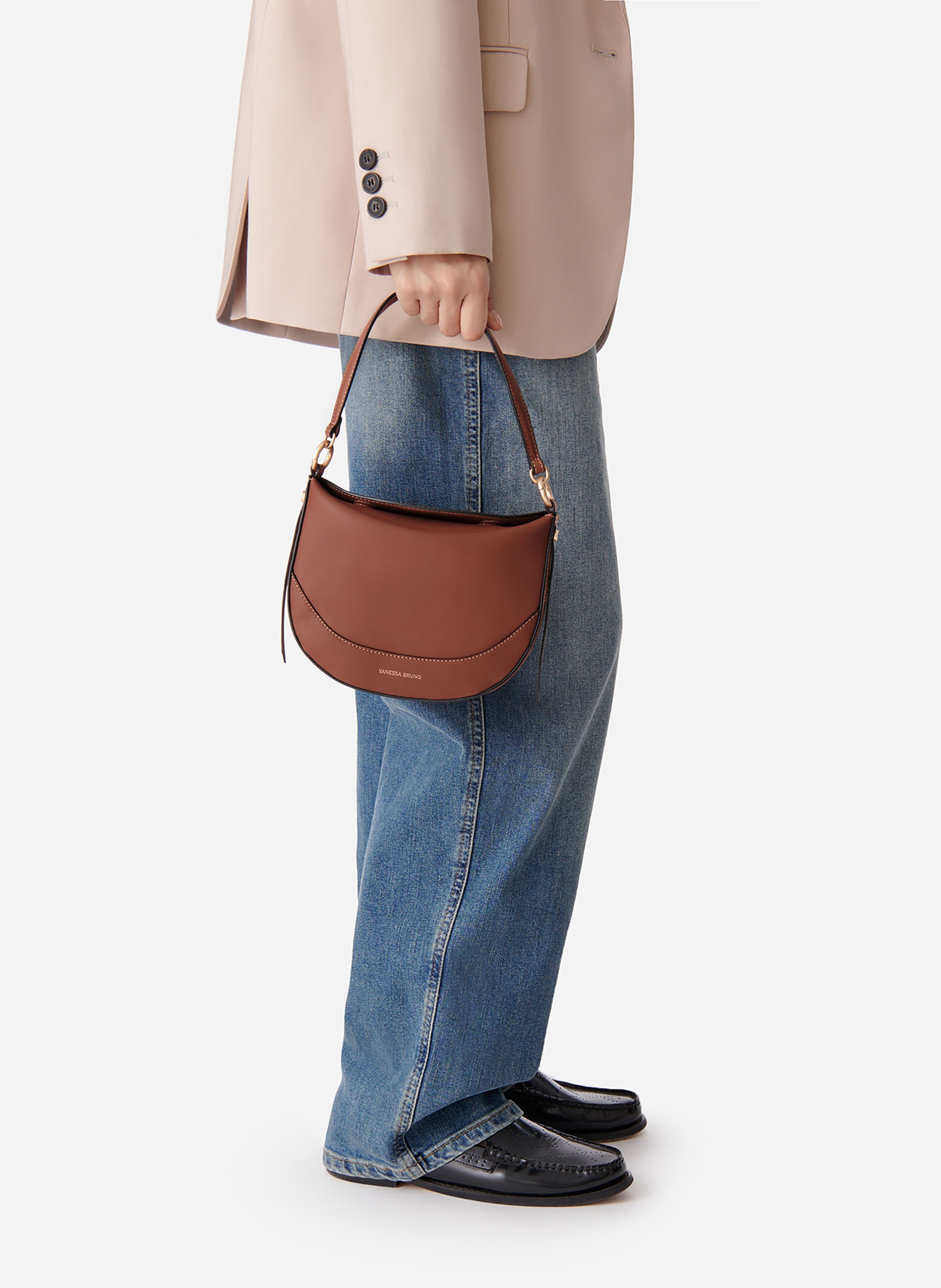 Petit Sac Daily En Cuir VANESSA BRUNO Marron