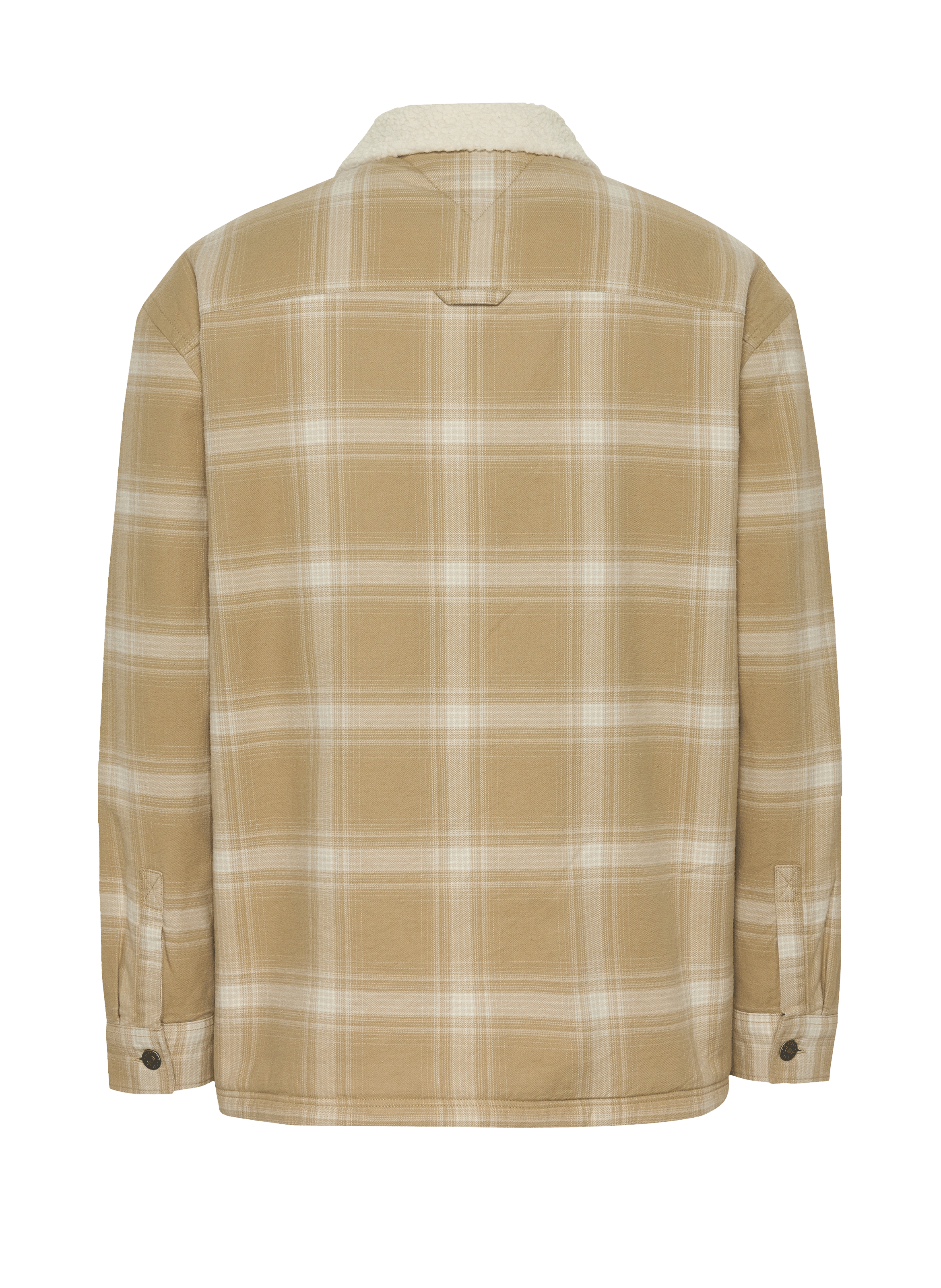 Casual overshirt with sherpa collar TOMMY HILFIGER Brown