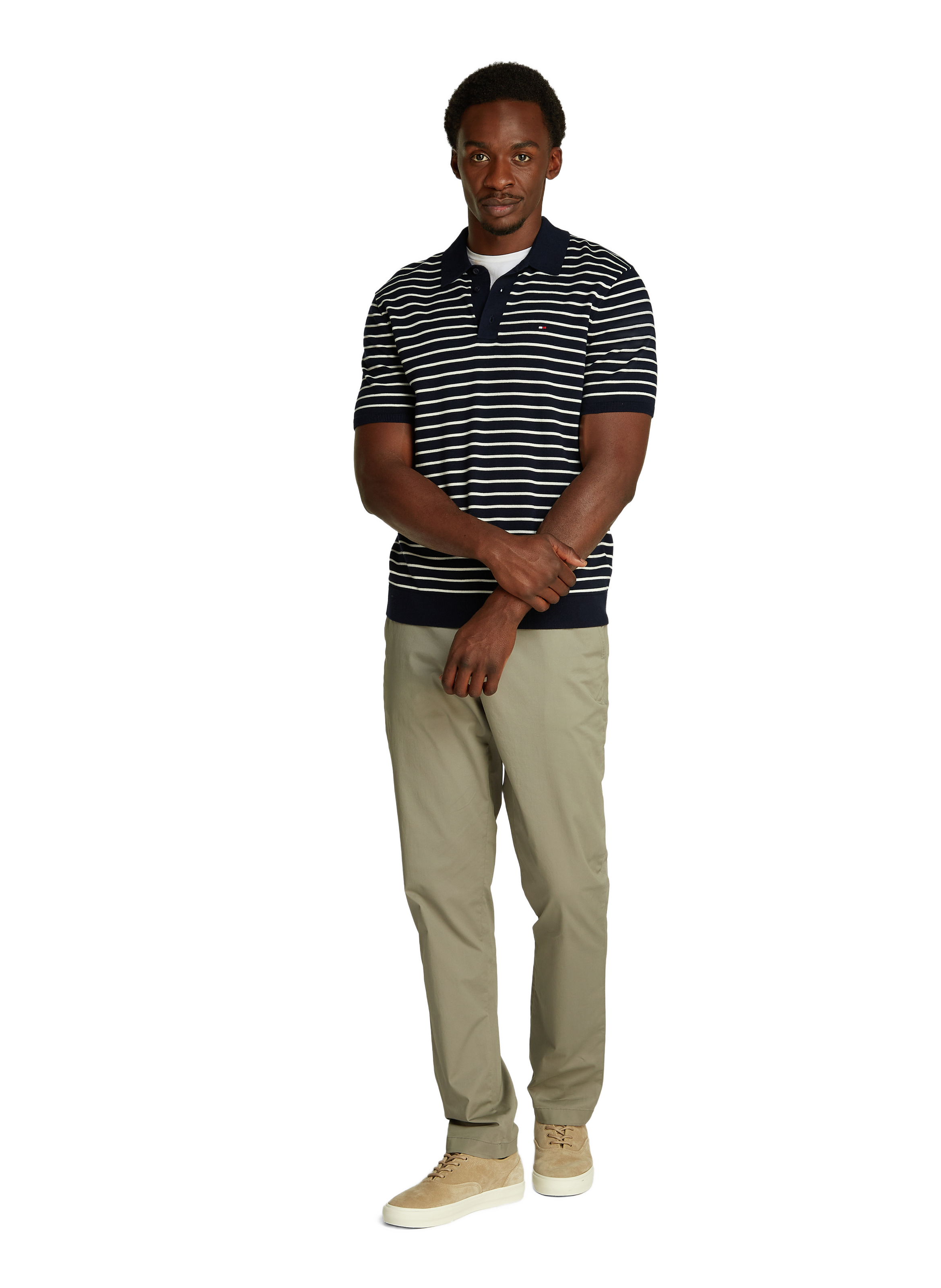 Striped cotton polo shirt TOMMY HILFIGER Blue