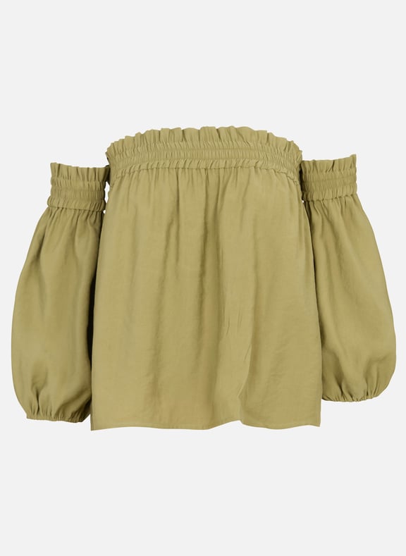 Top col bardot dalila Kaki by BA&SH BA&SH Top col bardot dalila Kaki