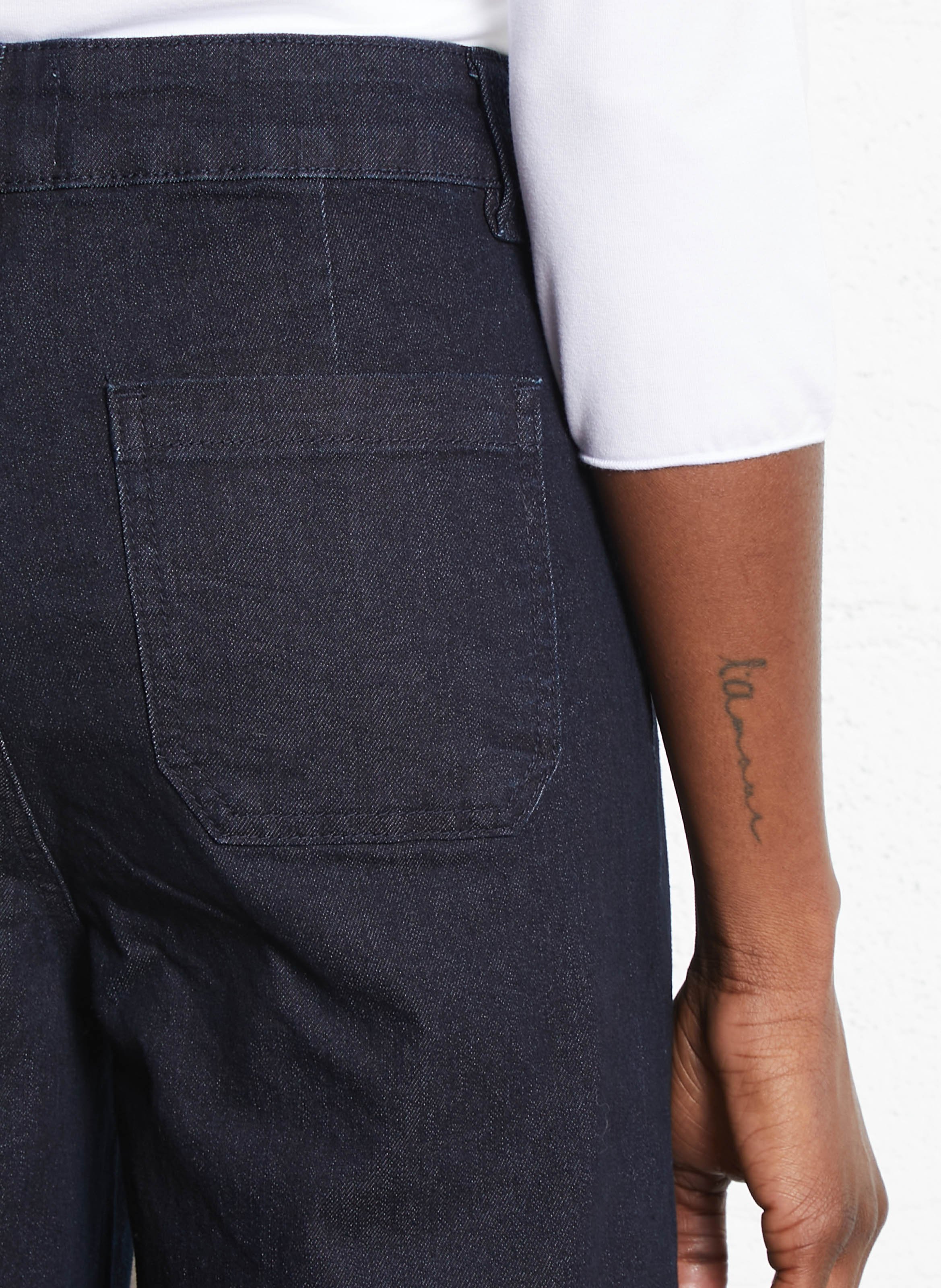 Jean cropped en coton mélangé mae MAISON 123 Bleu