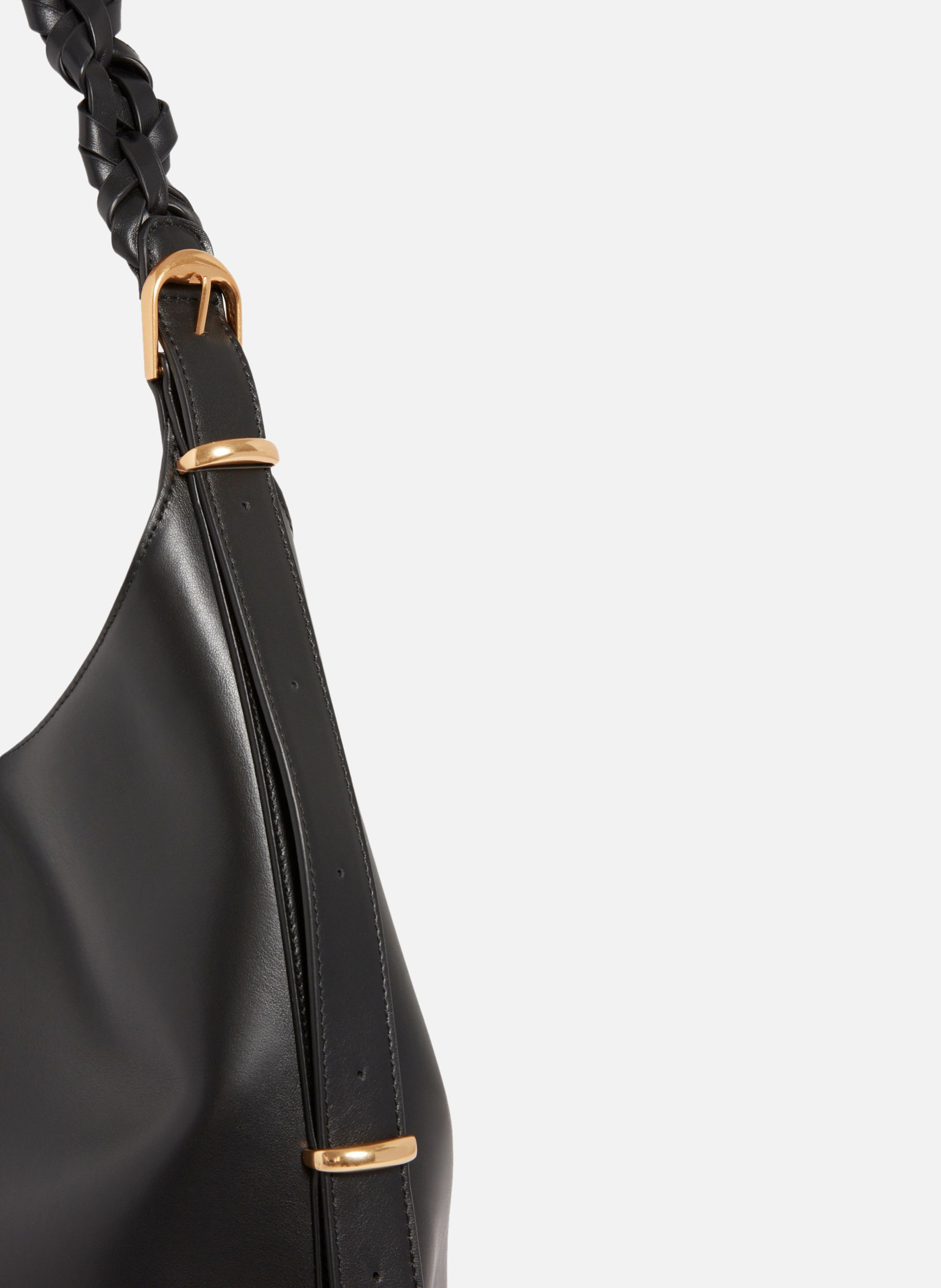 Sac Hobo Jess en cuir lisse VANESSA BRUNO Noir