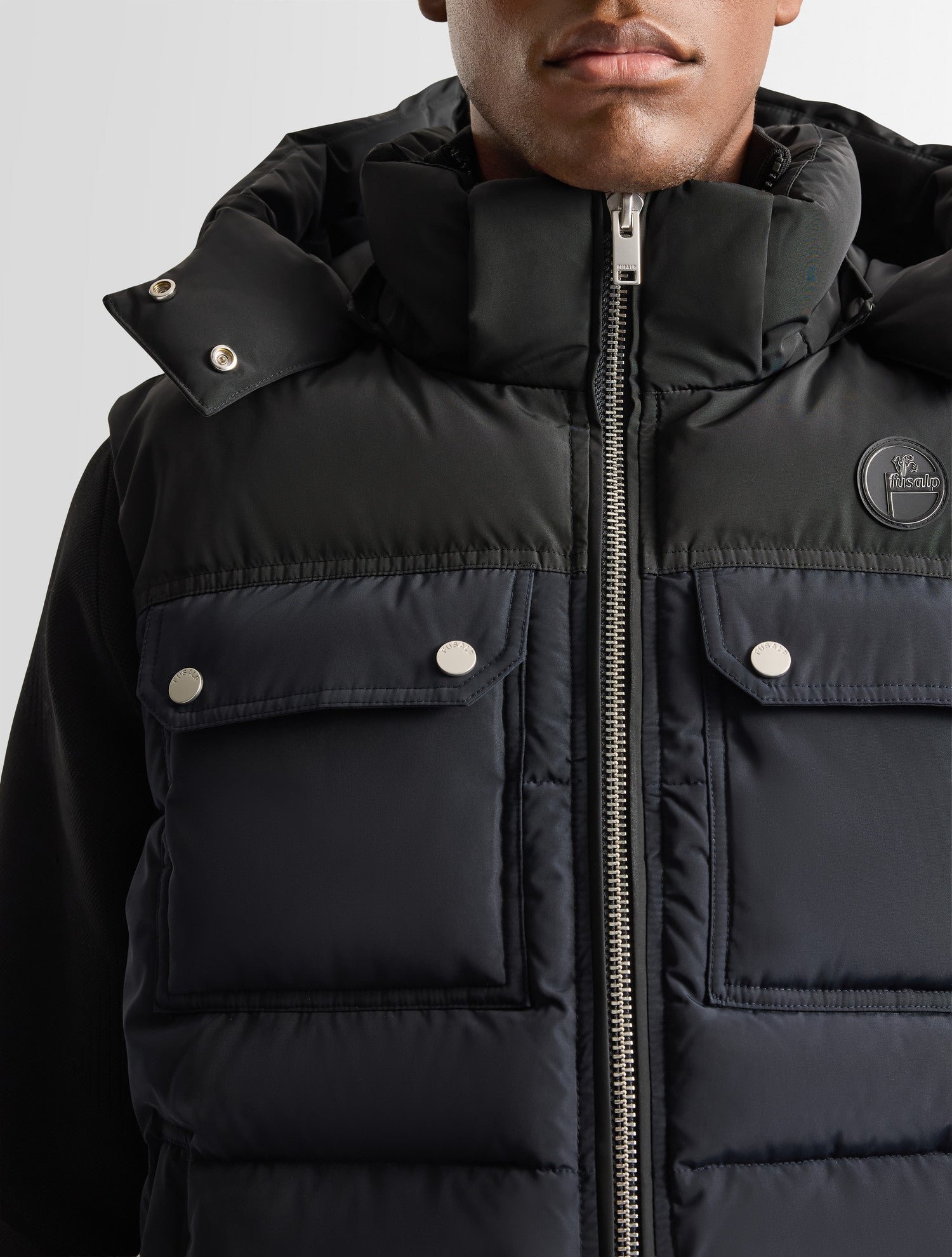 Veste sans manches yonox col capuche coupe regular FUSALP Bleu